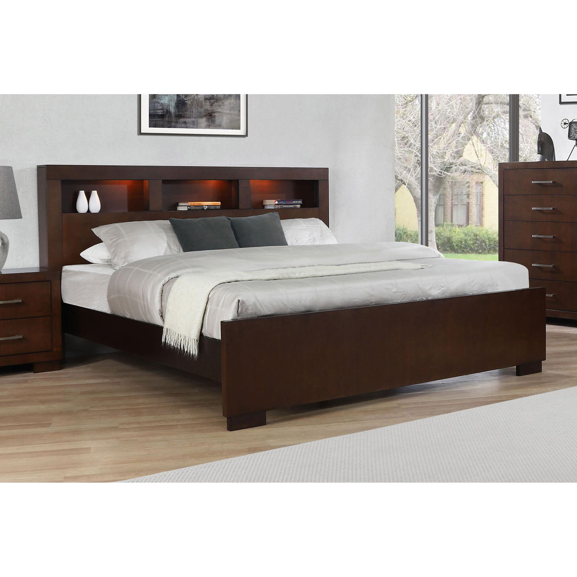  Size_King  -- Coaster Furniture Jessica Bookcase Bed with Storage IMAGE 6