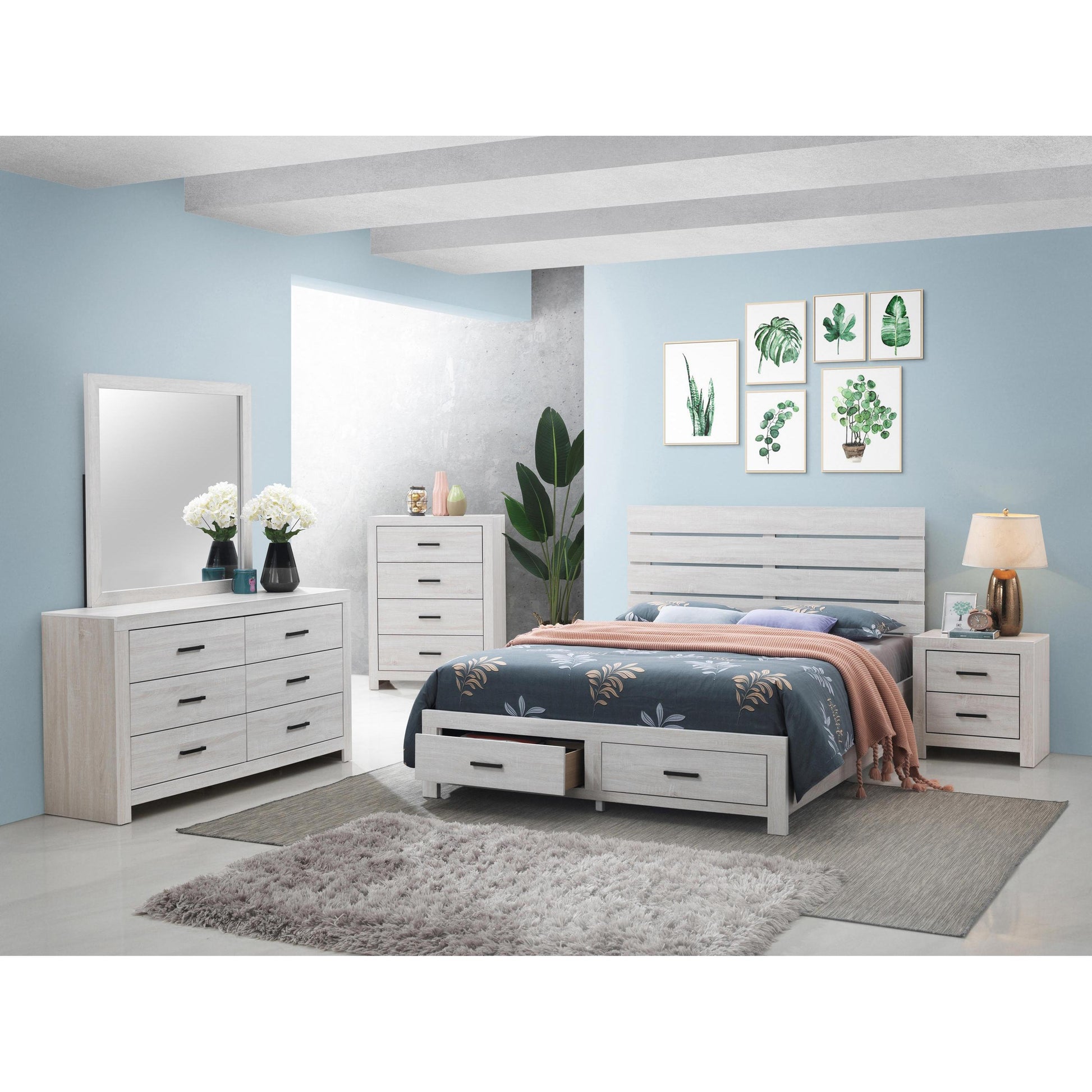  Coaster Furniture Marion 207050Q 7 pc Queen Panel Bedroom Set IMAGE 1