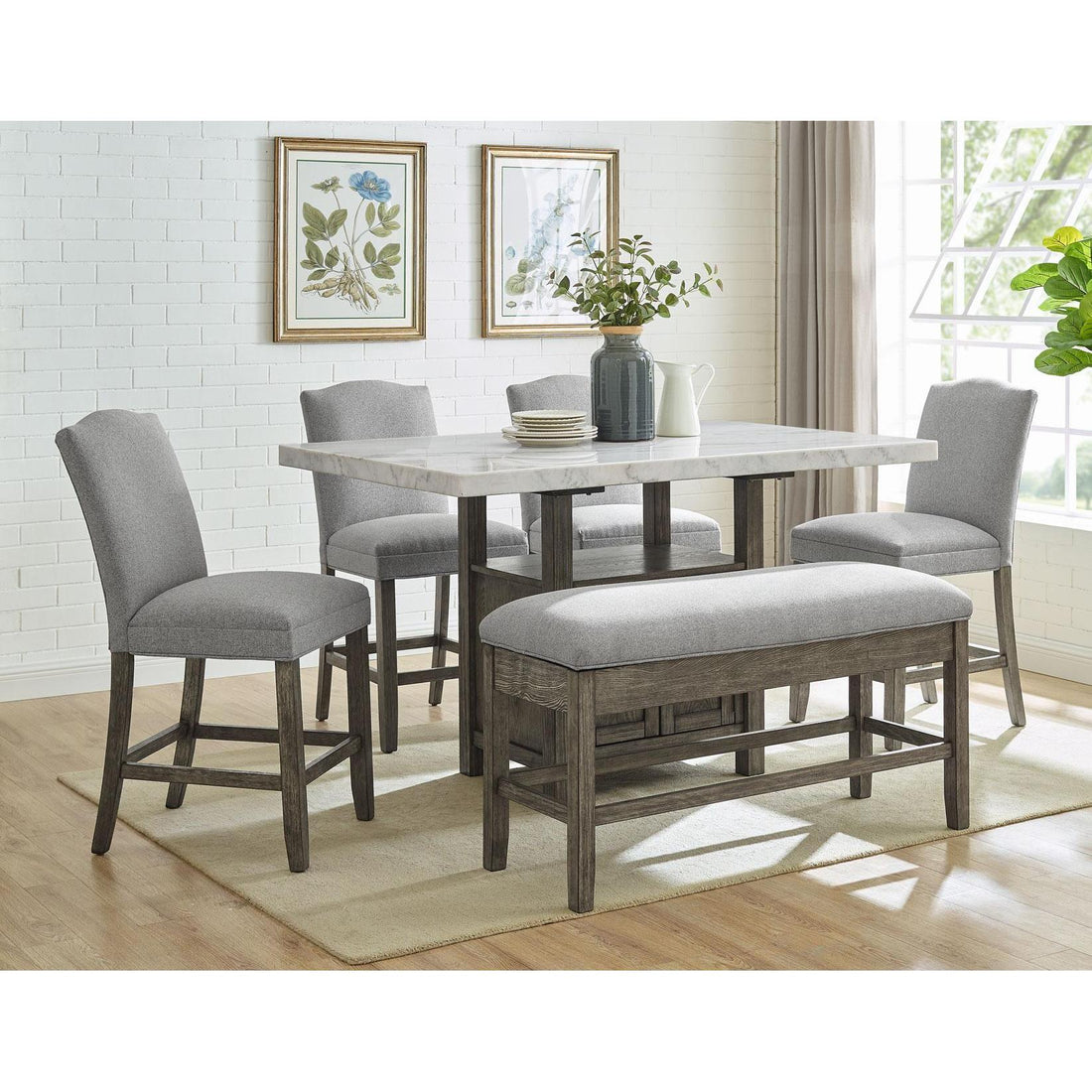  Steve Silver Furniture Grayson GS640 6 pc Counter Height Dining Set IMAGE 1
