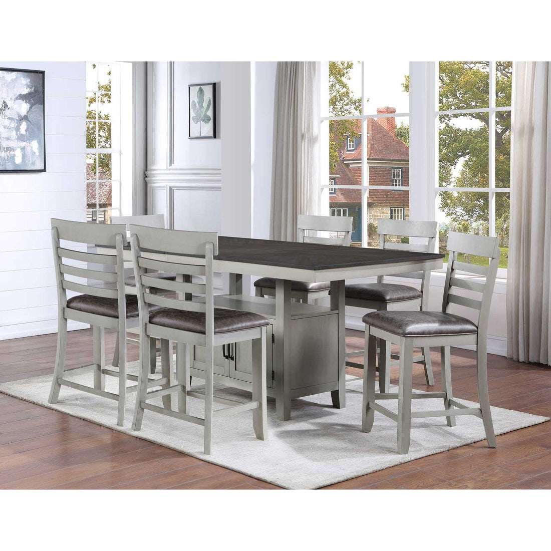  Steve Silver Furniture Hyland HY500 7 pc Counter Height Dining Set IMAGE 1