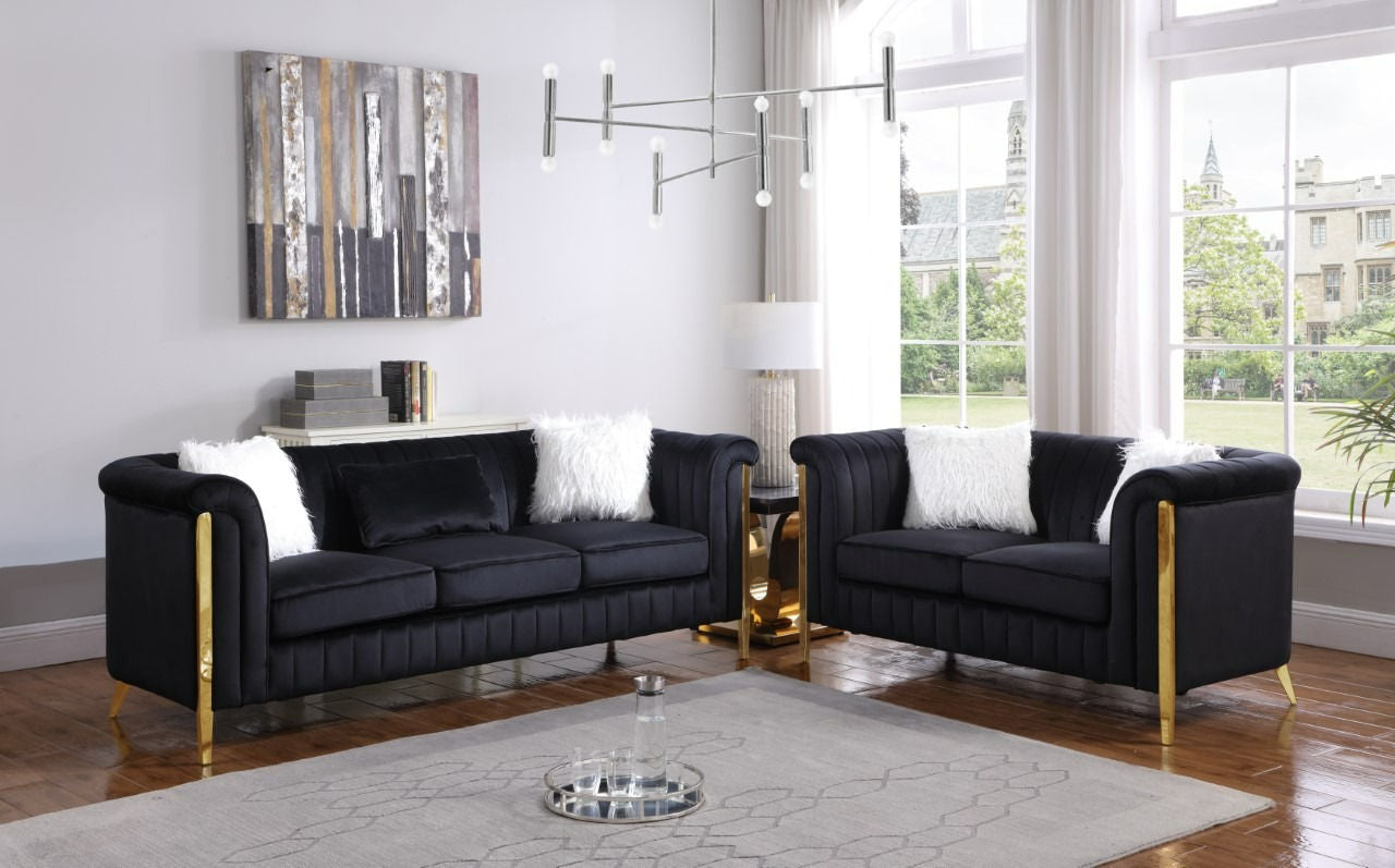 Fara Black Sofa Set