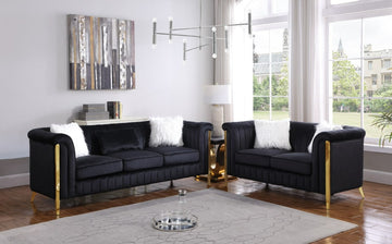 Fara Black Sofa Set