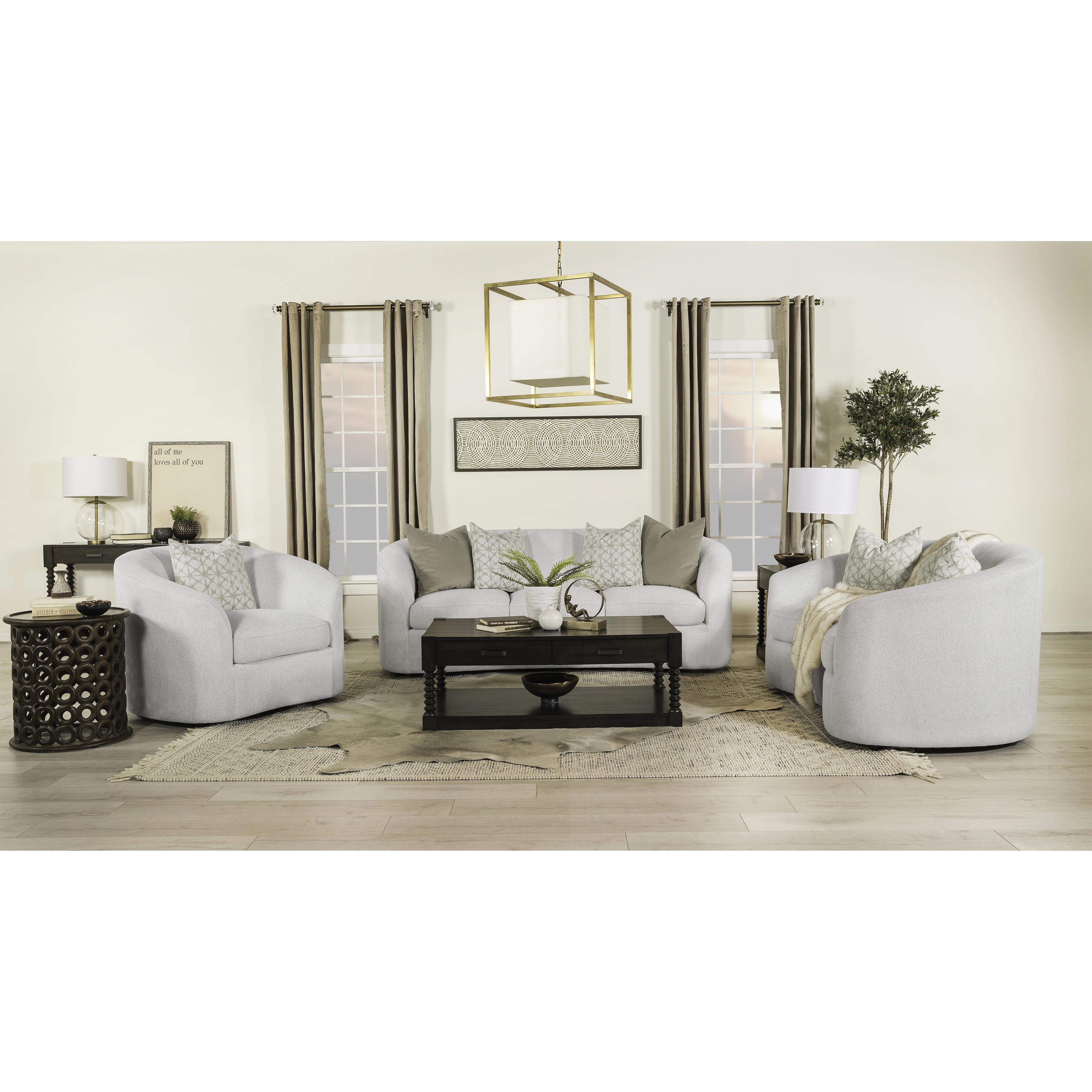 Coaster Furniture Rainn 509171-S3 3 pc Living Room Set IMAGE 1