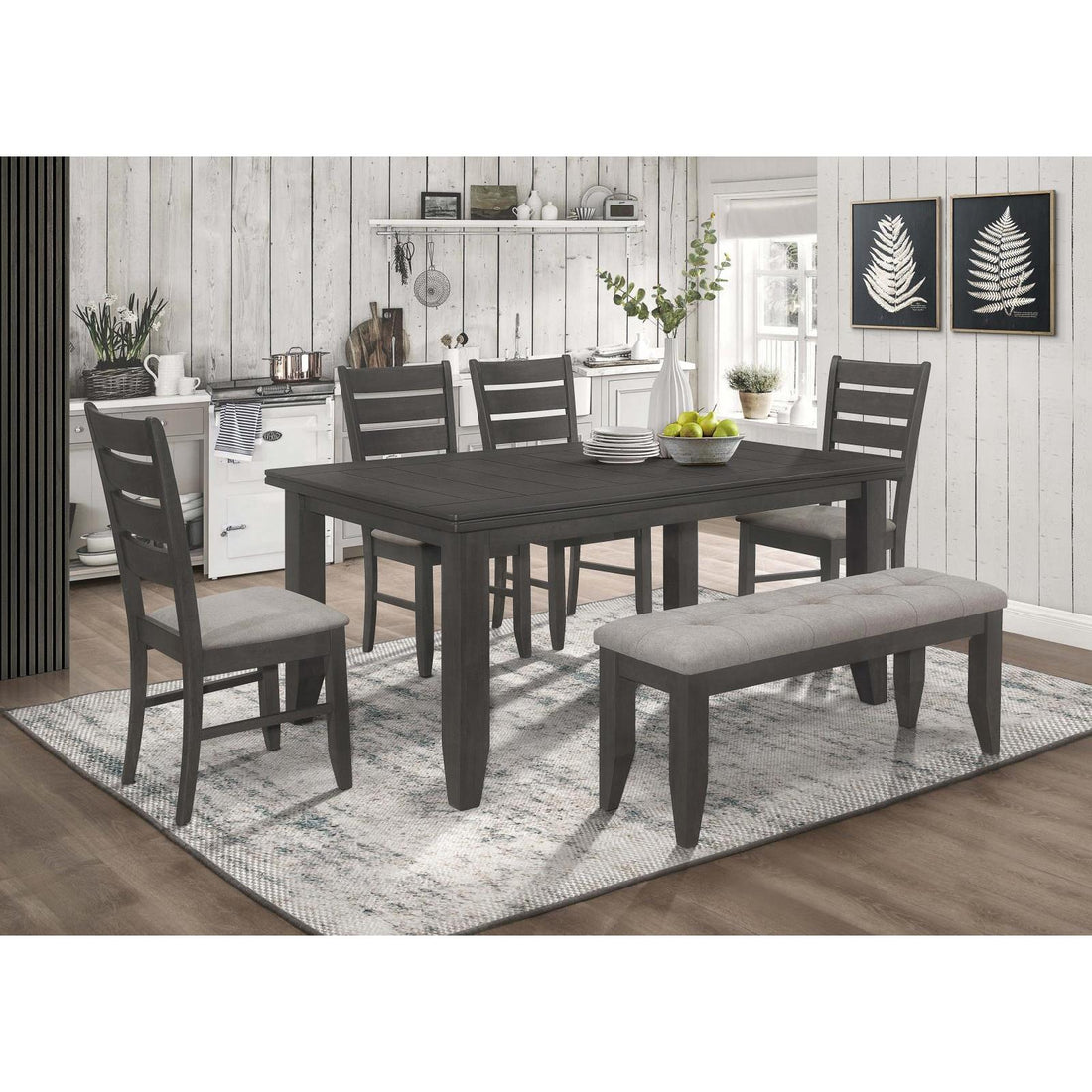  Coaster Furniture Dalila 102721GRY 6 pc Dining Room Set IMAGE 1