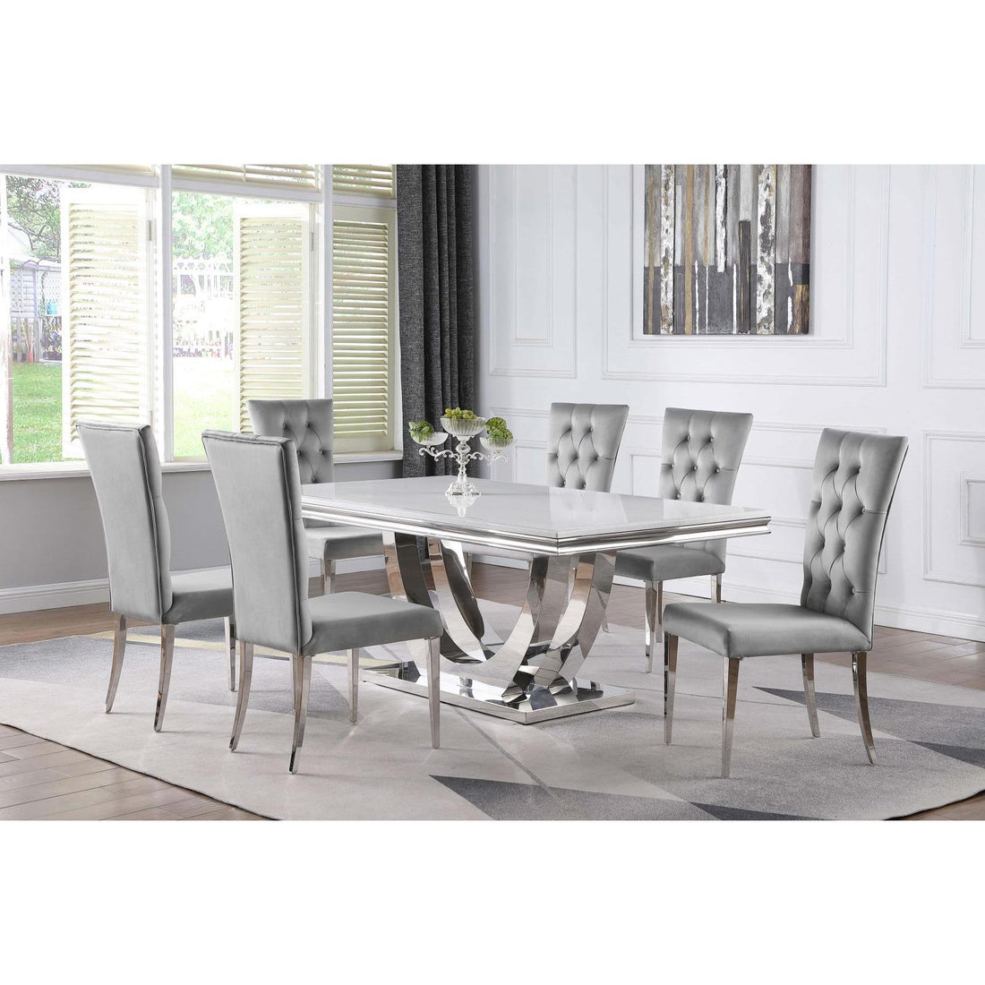  Coaster Furniture 111101-S7G 7 pc Dining Set IMAGE 1