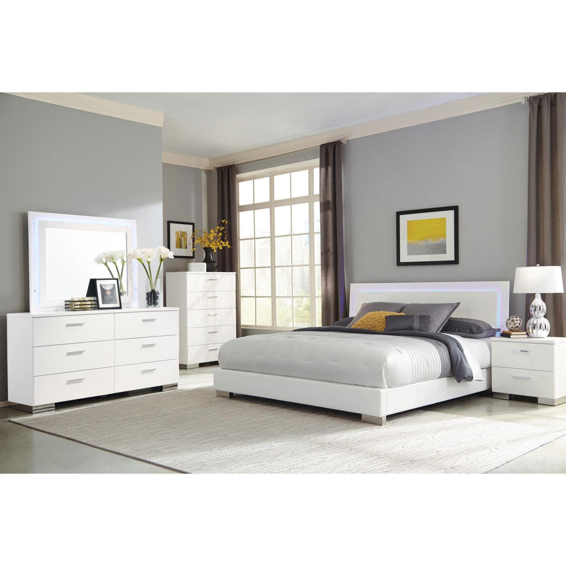  Coaster Furniture Felicity 203500Q-S5L 7 pc Queen Bedroom Set IMAGE 1