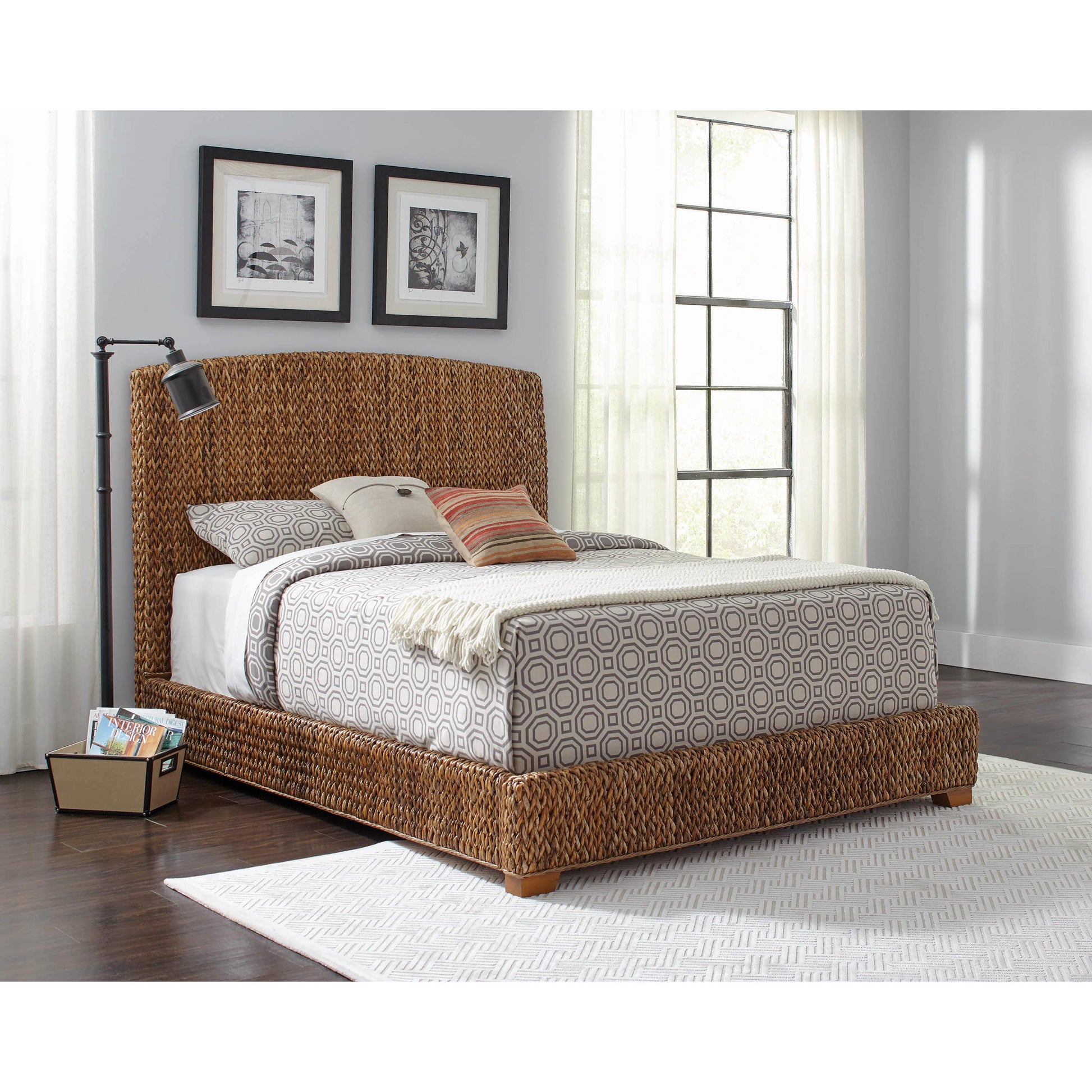  Size_Queen  -- Laughton Upholstered Panel Bed IMAGE 4