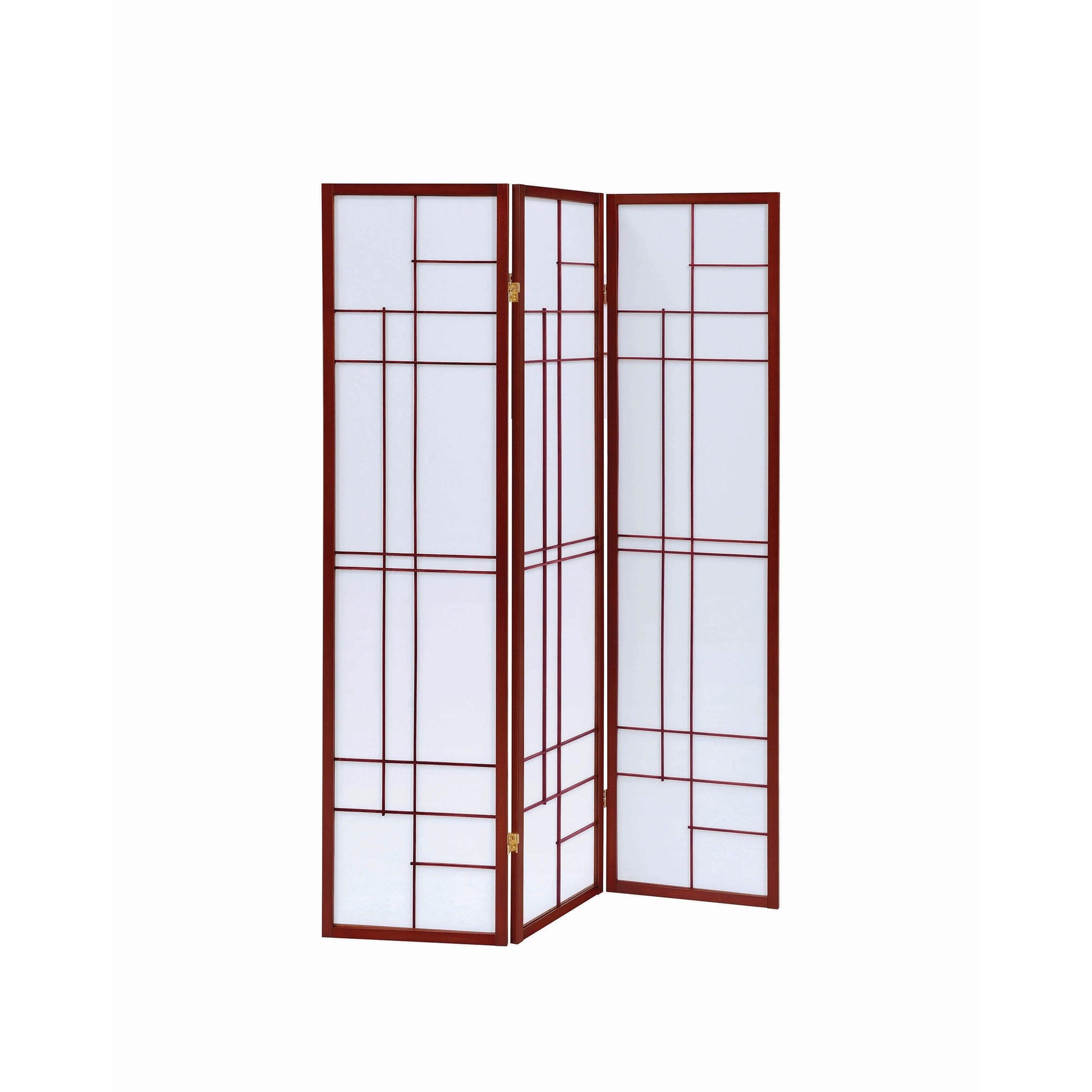  Coaster Furniture Katerina 900110 3-Panel Room Divider Folding Shoji Screen - Cherry IMAGE 1