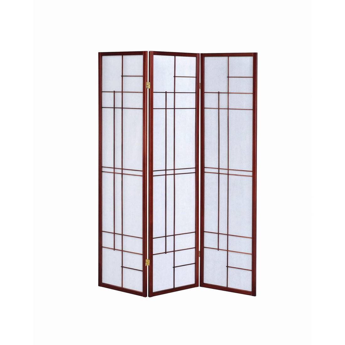  Coaster Furniture Katerina 900110 3-Panel Room Divider Folding Shoji Screen - Cherry IMAGE 1
