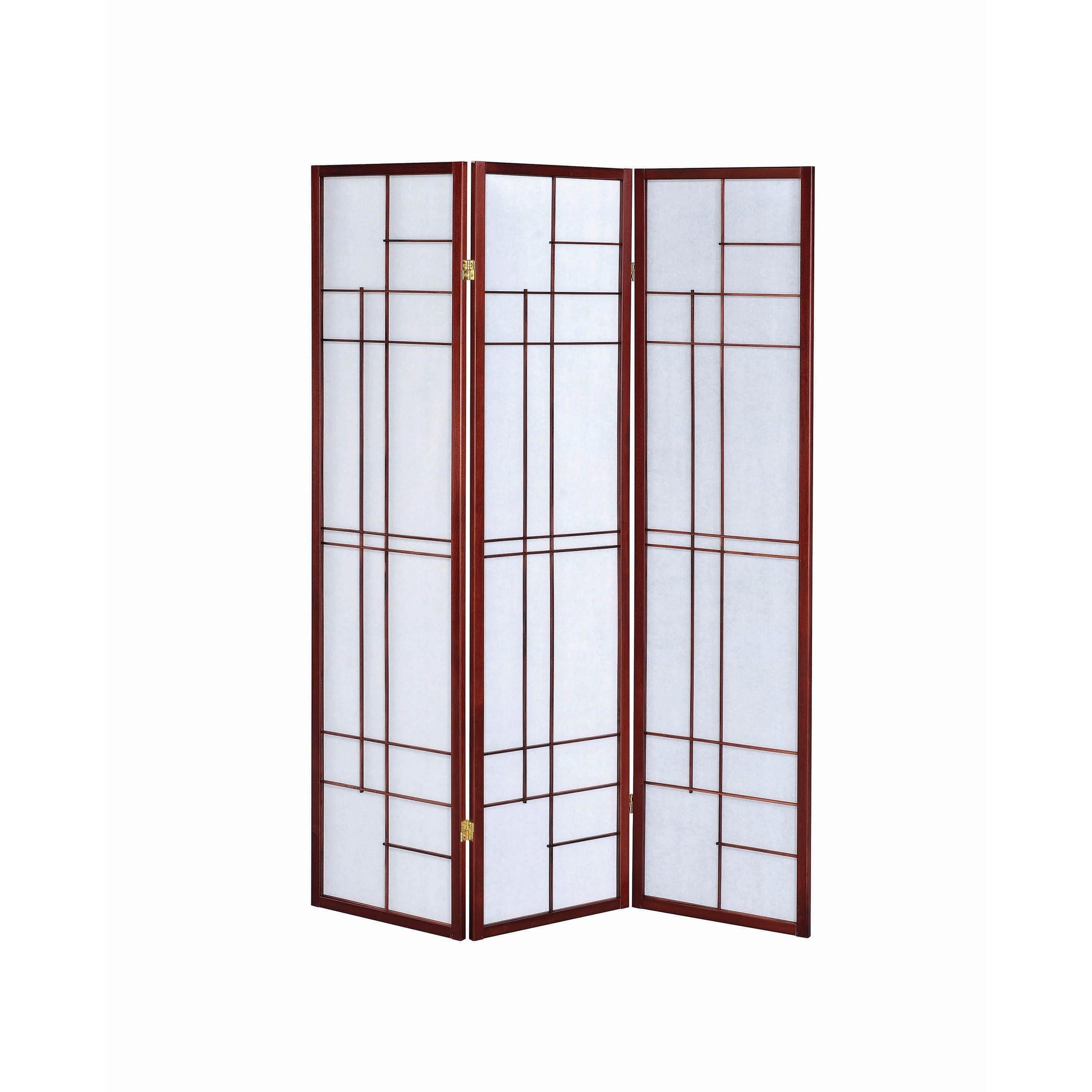  Coaster Furniture Katerina 900110 3-Panel Room Divider Folding Shoji Screen - Cherry IMAGE 2