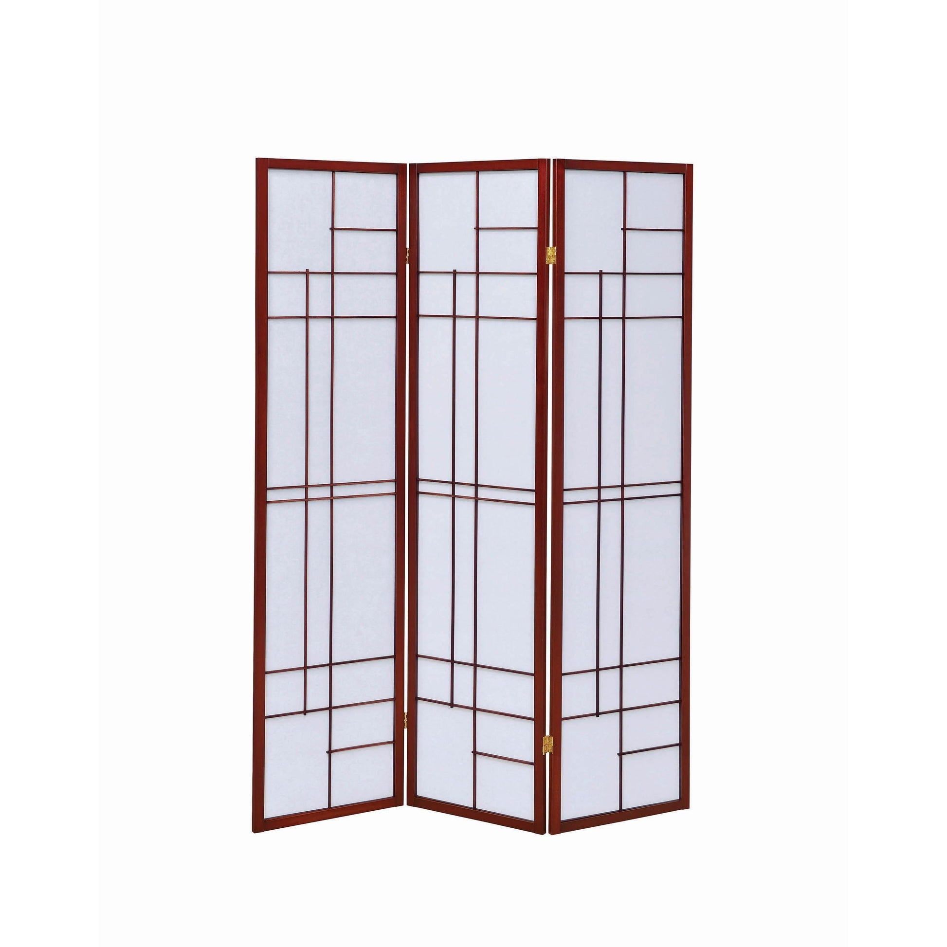  Coaster Furniture Katerina 900110 3-Panel Room Divider Folding Shoji Screen - Cherry IMAGE 3