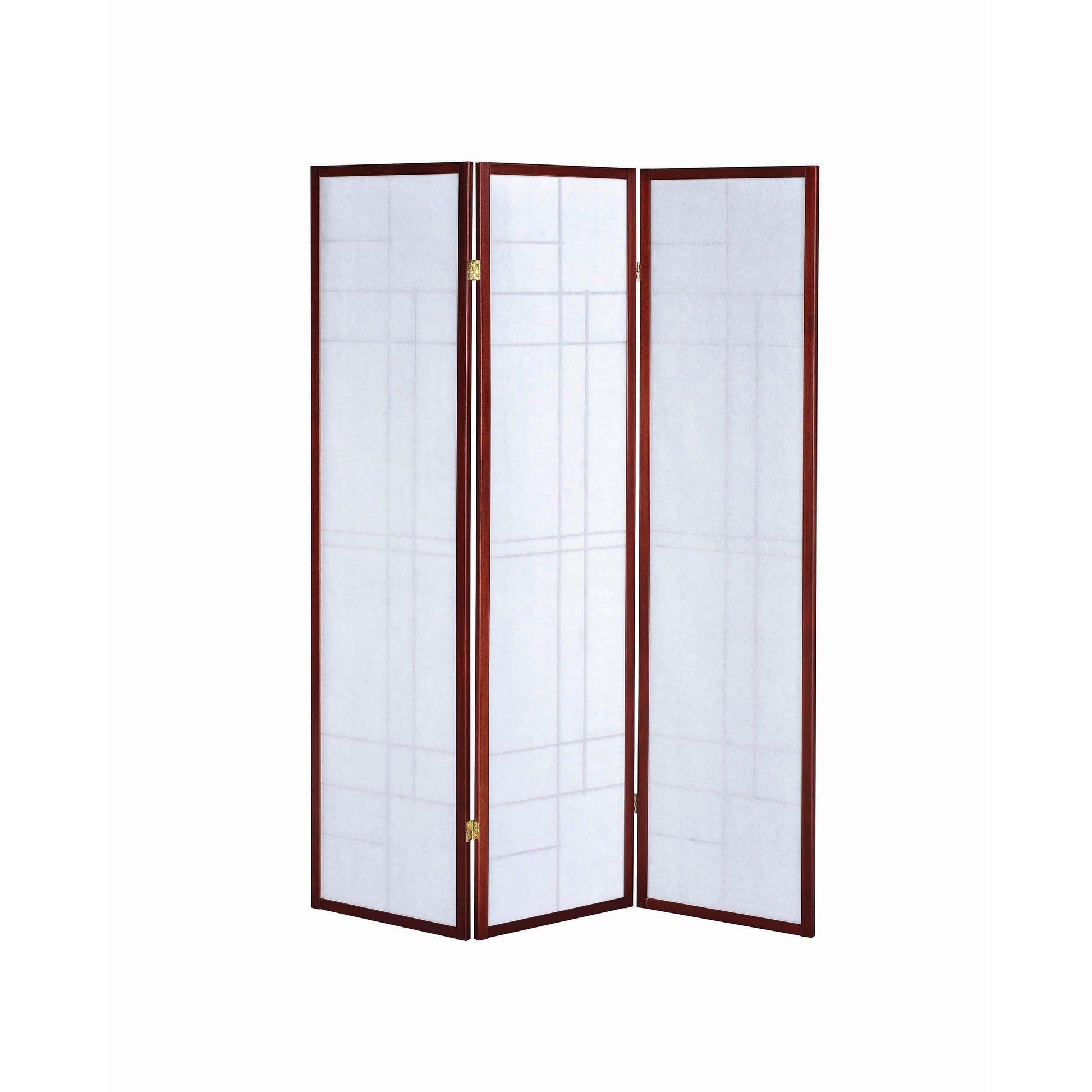  Coaster Furniture Katerina 900110 3-Panel Room Divider Folding Shoji Screen - Cherry IMAGE 4