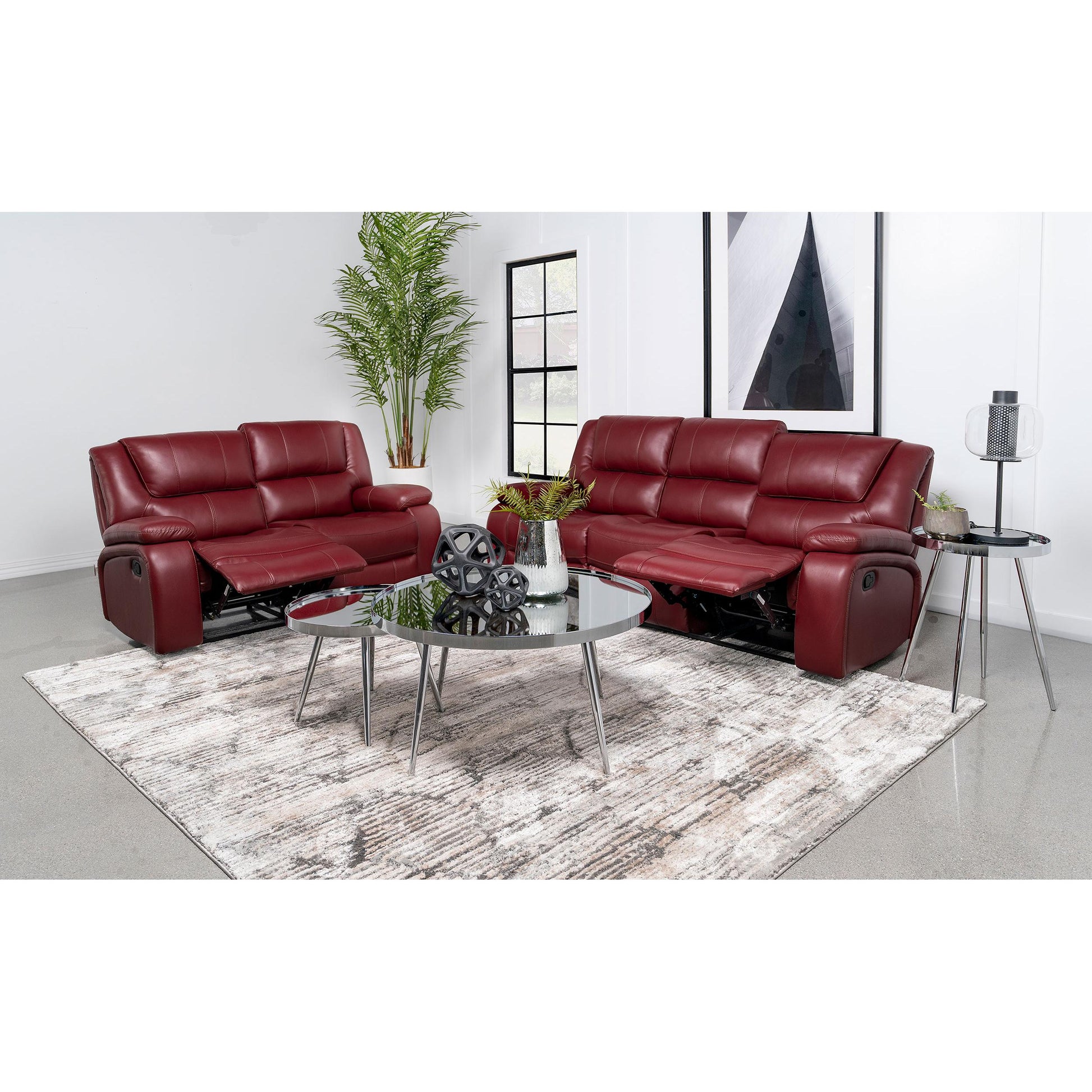  Coaster Furniture Camila 610241-S2 2 pc Reclining Living Room Set IMAGE 2