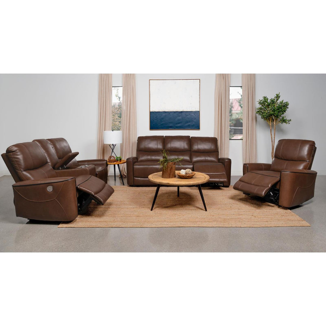  Coaster Furniture Greenfield 610264P-S3 3 pc Power Reclining Living Room Set IMAGE 1