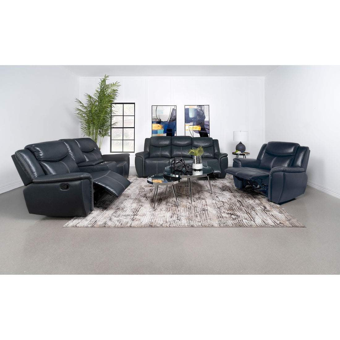  Coaster Furniture Sloane 610271-S3 3 pc Reclining Living Room Set IMAGE 1