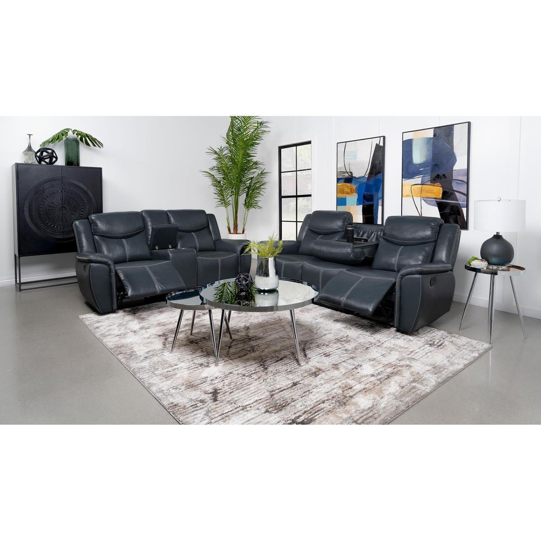 Coaster Furniture Sloane 610271-S2 2 pc Reclining Living Room Set IMAGE 1