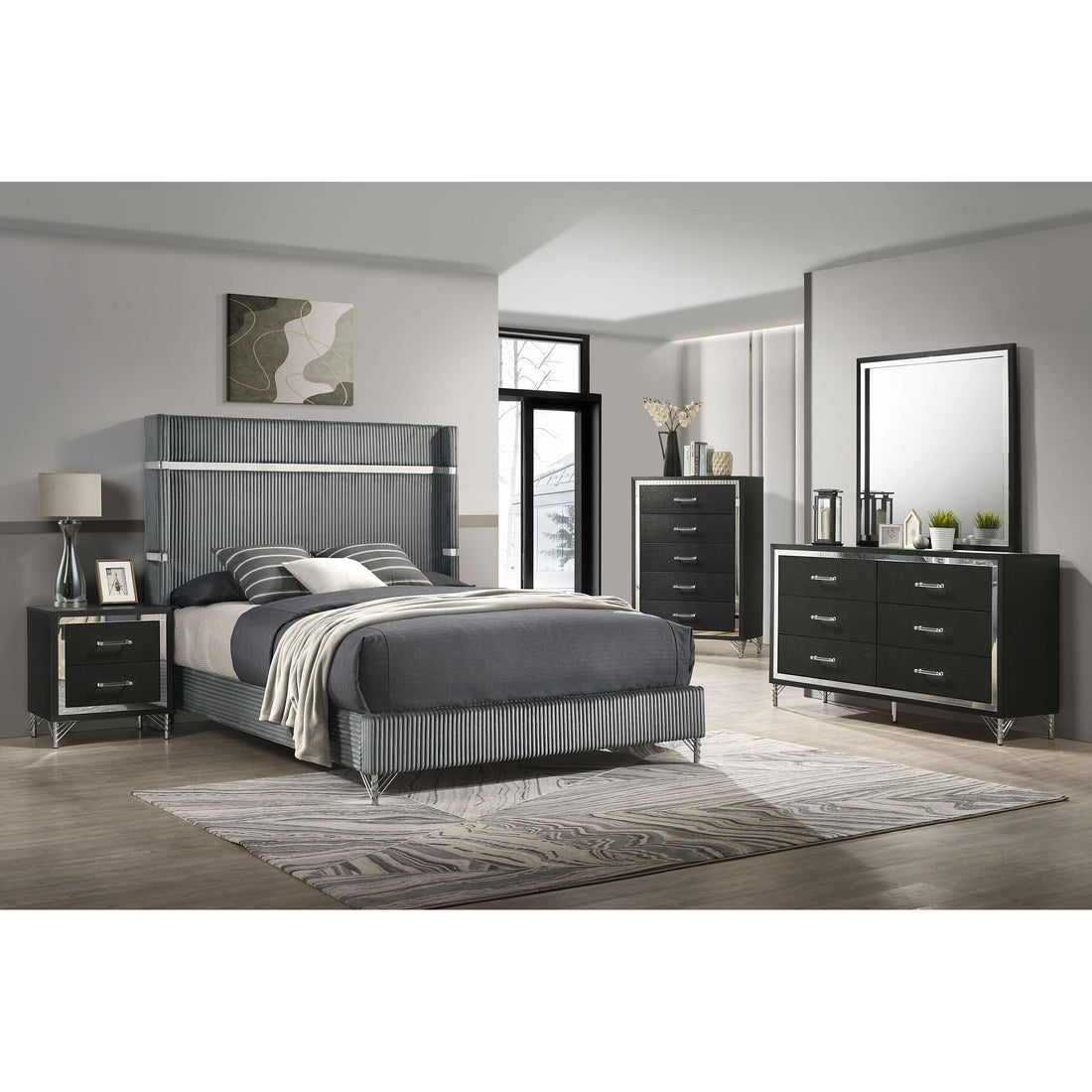  Coaster Furniture Lucia 224991Q-S5 7-piece Queen Panel Bedroom Set IMAGE 1