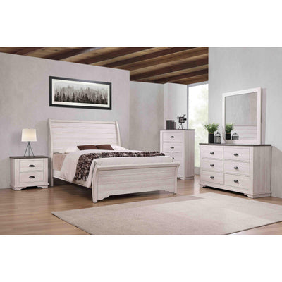  Crown Mark Coralee B8130 7 pc Queen Panel Bedroom Set IMAGE 1