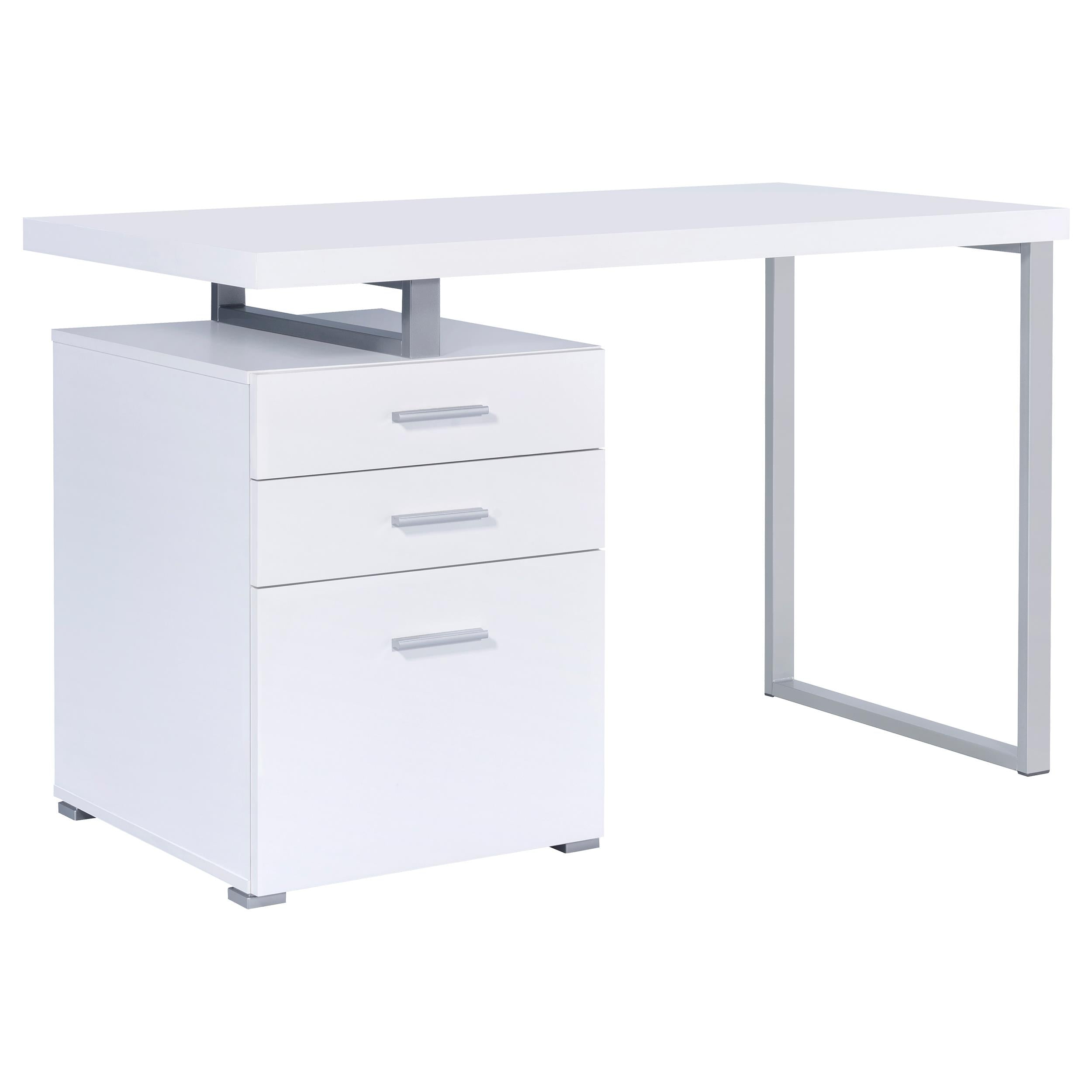  Coaster Furniture Brennan 800325 47-inch 3-Drawer Office Computer Desk - White IMAGE 1