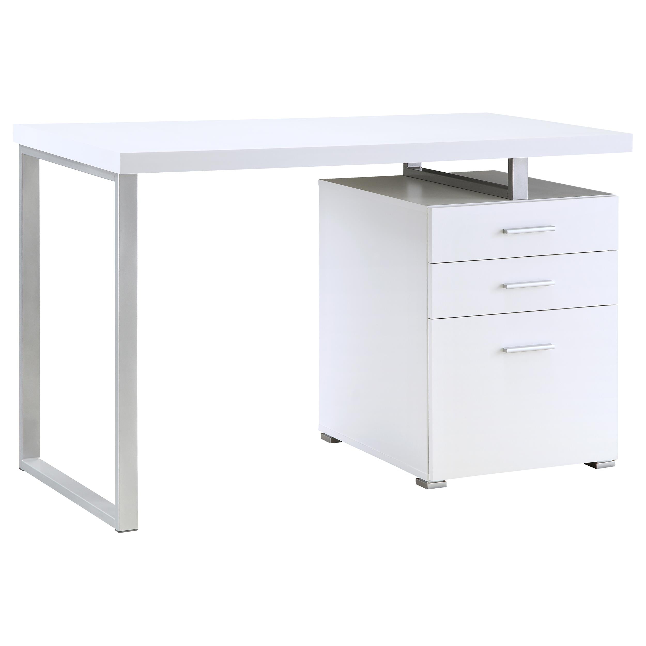  Coaster Furniture Brennan 800325 47-inch 3-Drawer Office Computer Desk - White IMAGE 2