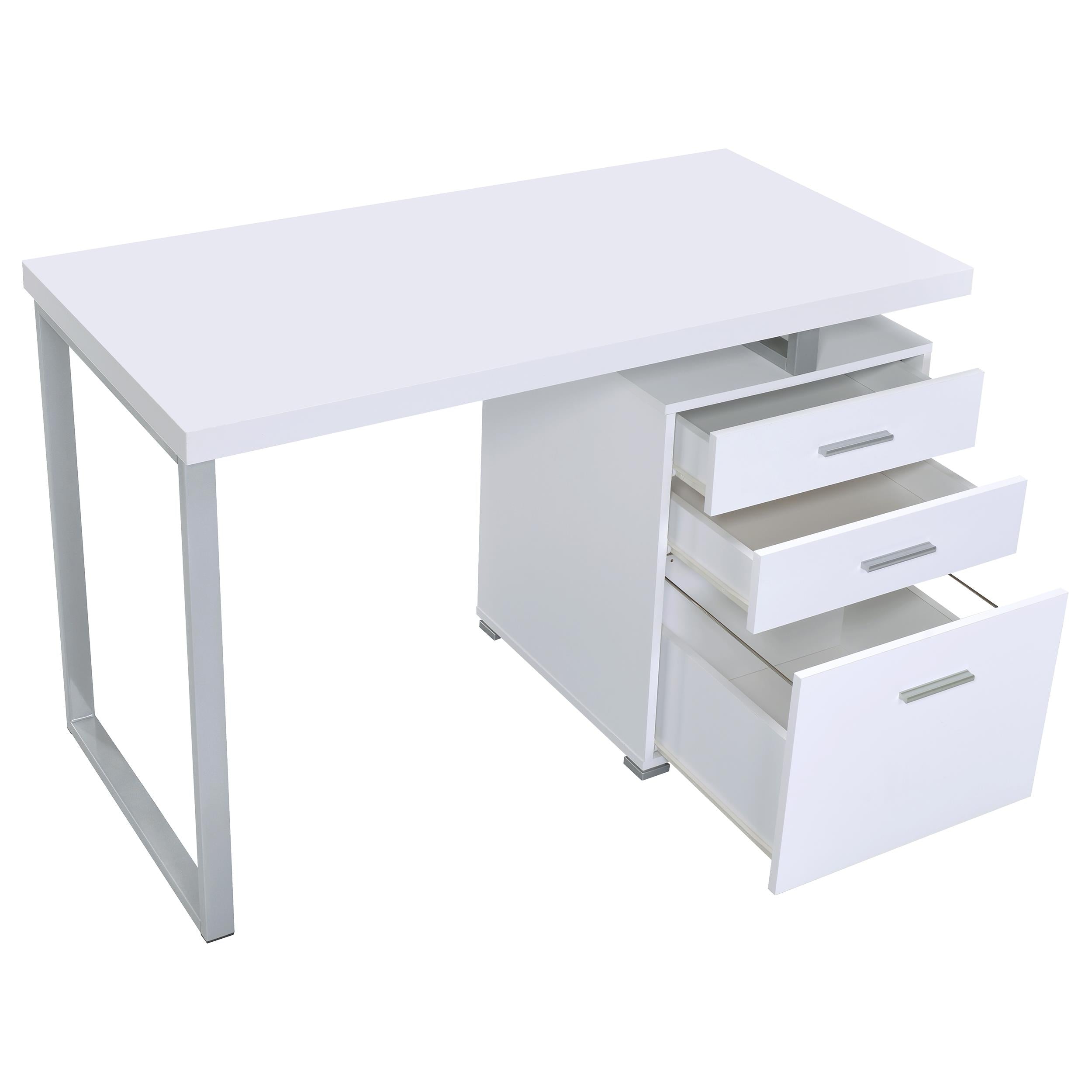  Coaster Furniture Brennan 800325 47-inch 3-Drawer Office Computer Desk - White IMAGE 3
