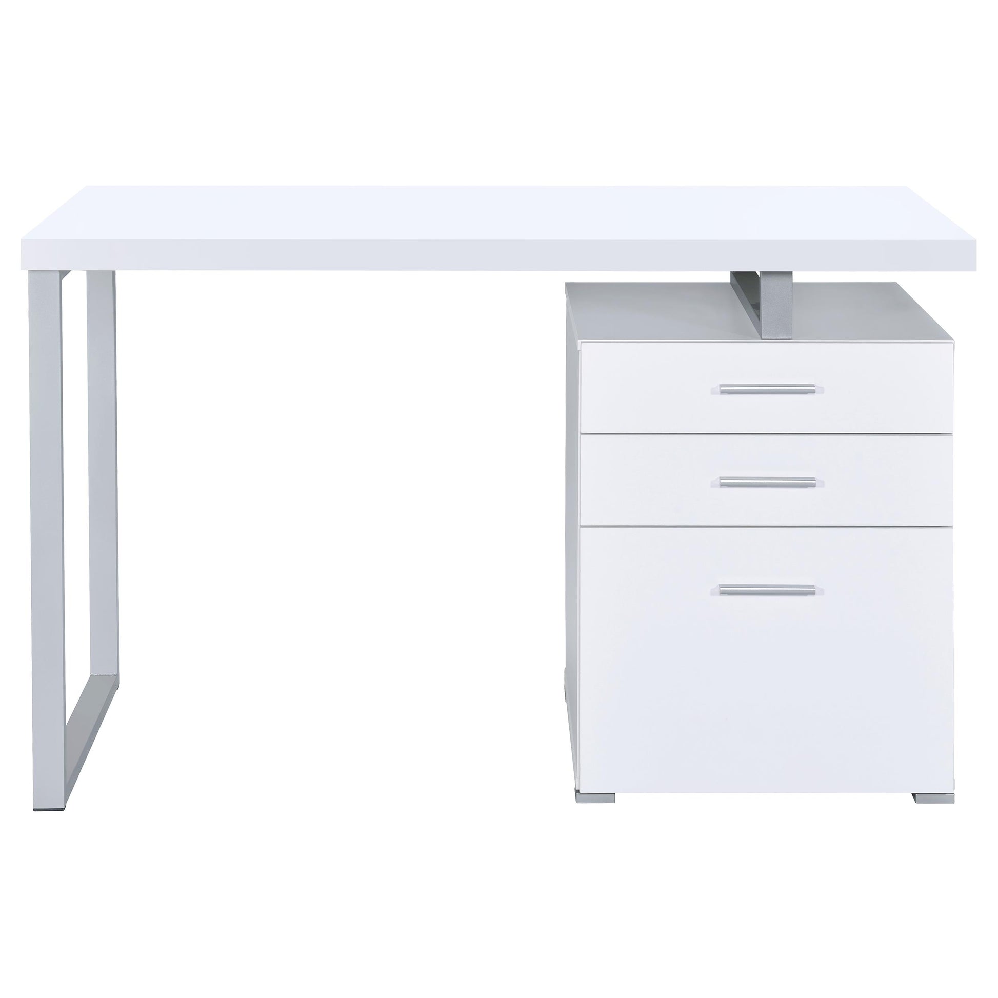  Coaster Furniture Brennan 800325 47-inch 3-Drawer Office Computer Desk - White IMAGE 4