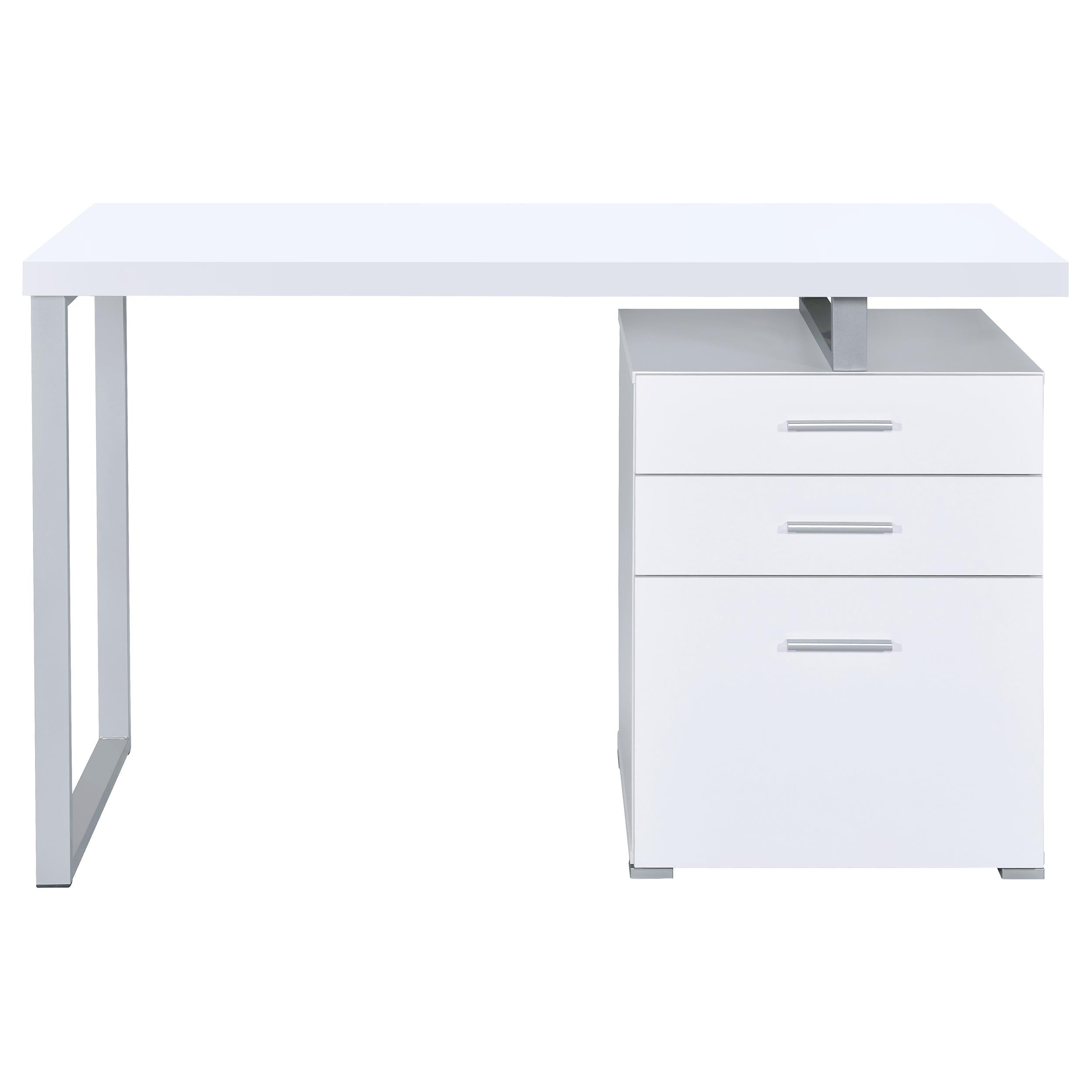  Coaster Furniture Brennan 800325 47-inch 3-Drawer Office Computer Desk - White IMAGE 4