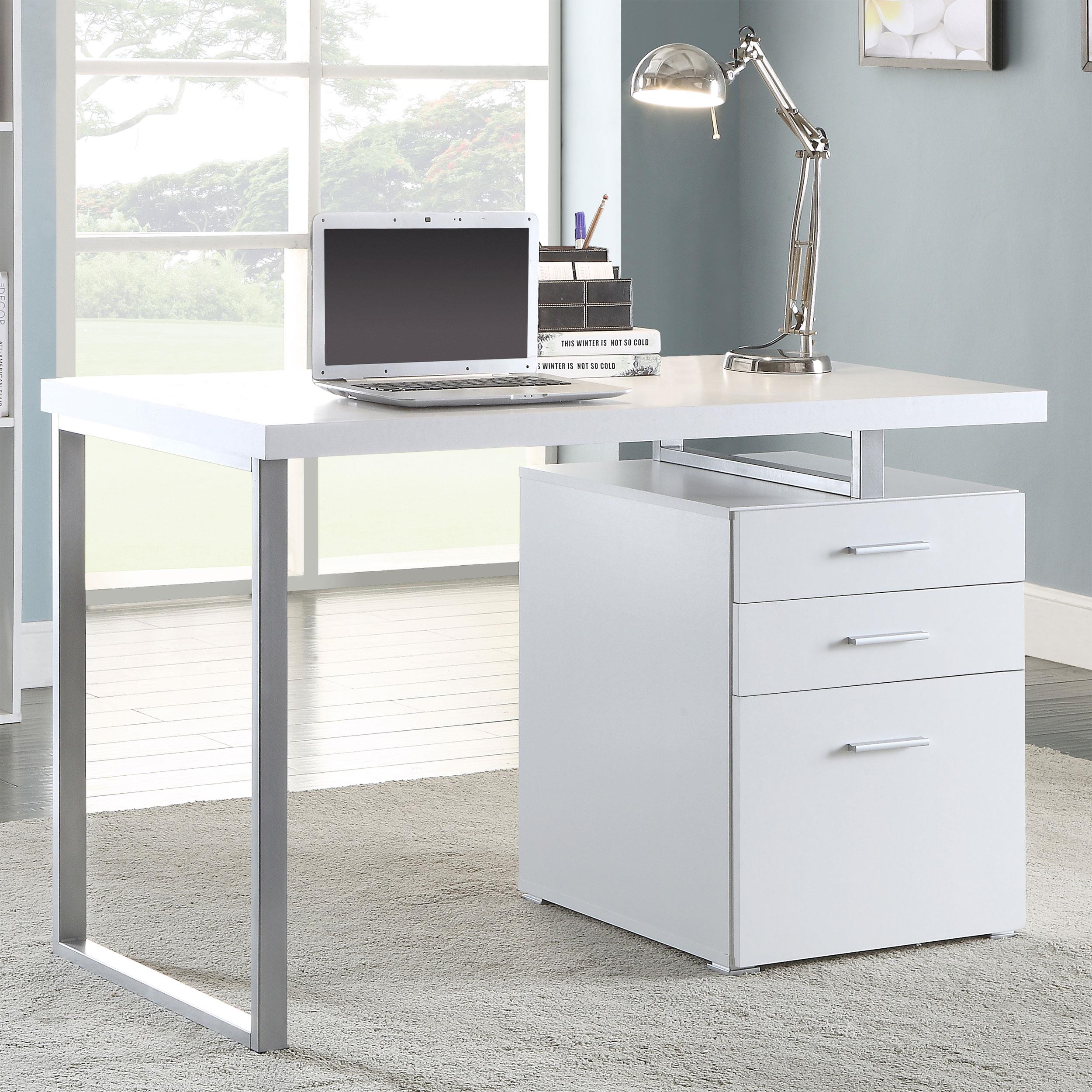  Coaster Furniture Brennan 800325 47-inch 3-Drawer Office Computer Desk - White IMAGE 9