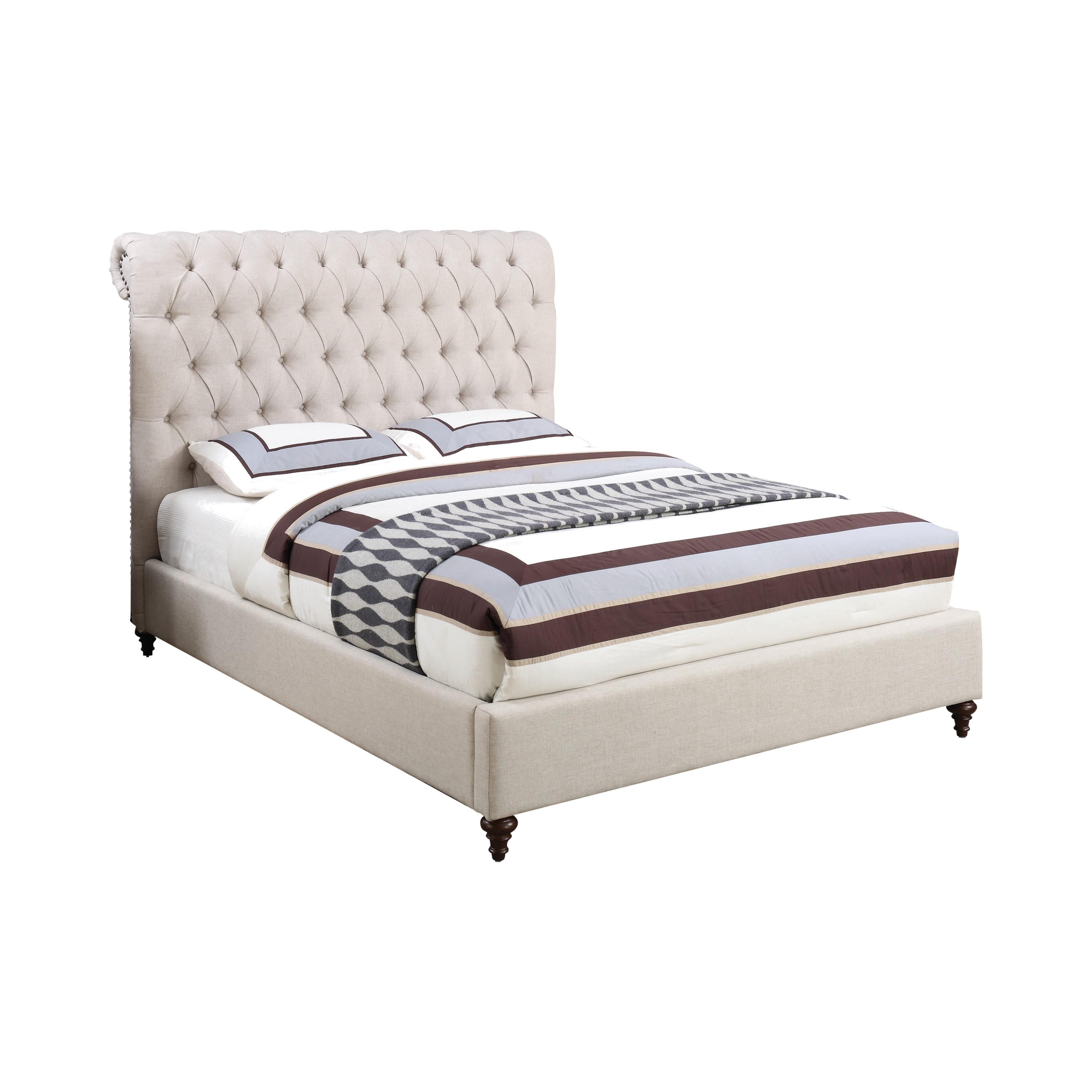  Size_Queen  -- Devon Upholstered Panel Bed IMAGE 1