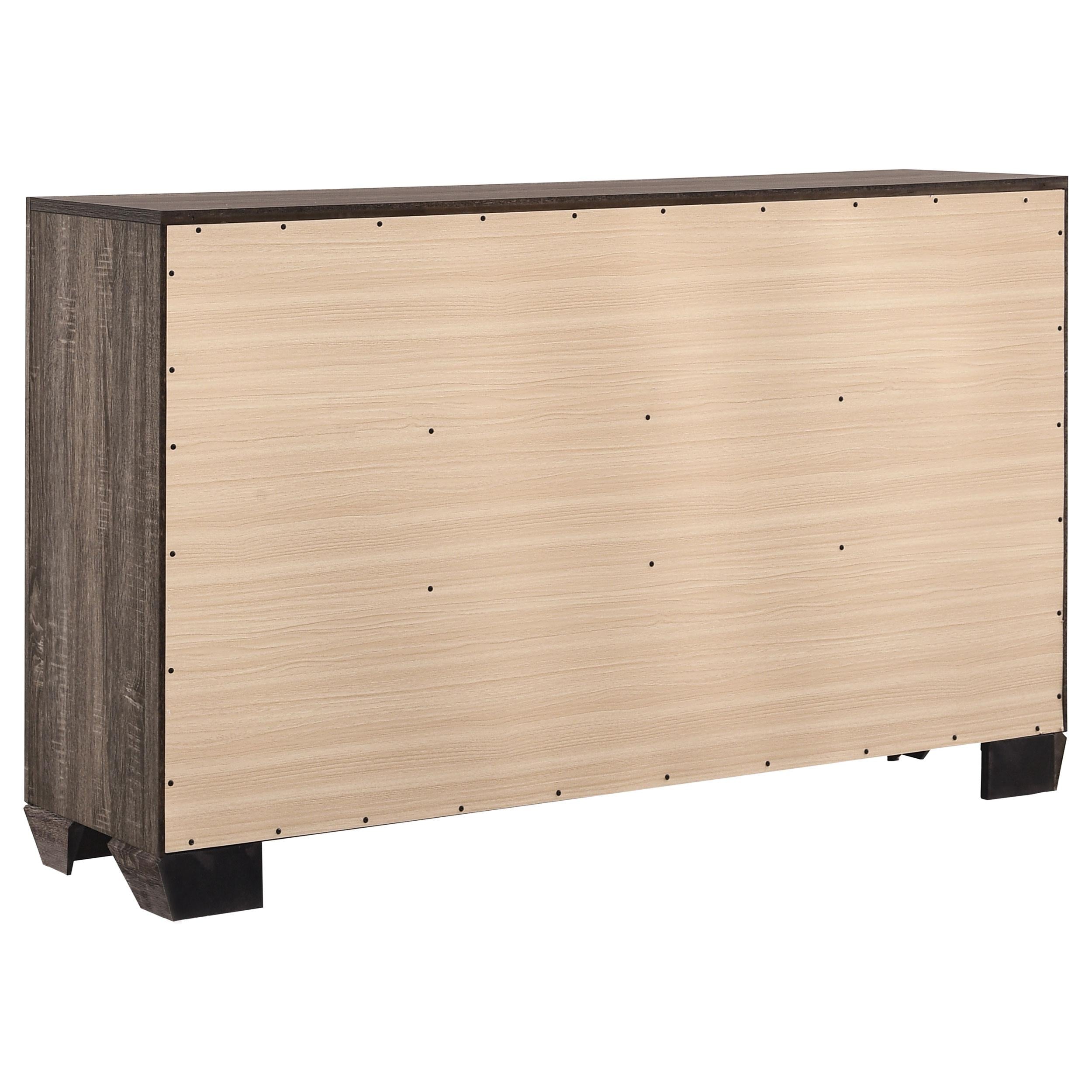  Coaster Furniture Kauffman 204193 6-Drawer Dresser - Washed Taupe IMAGE 5
