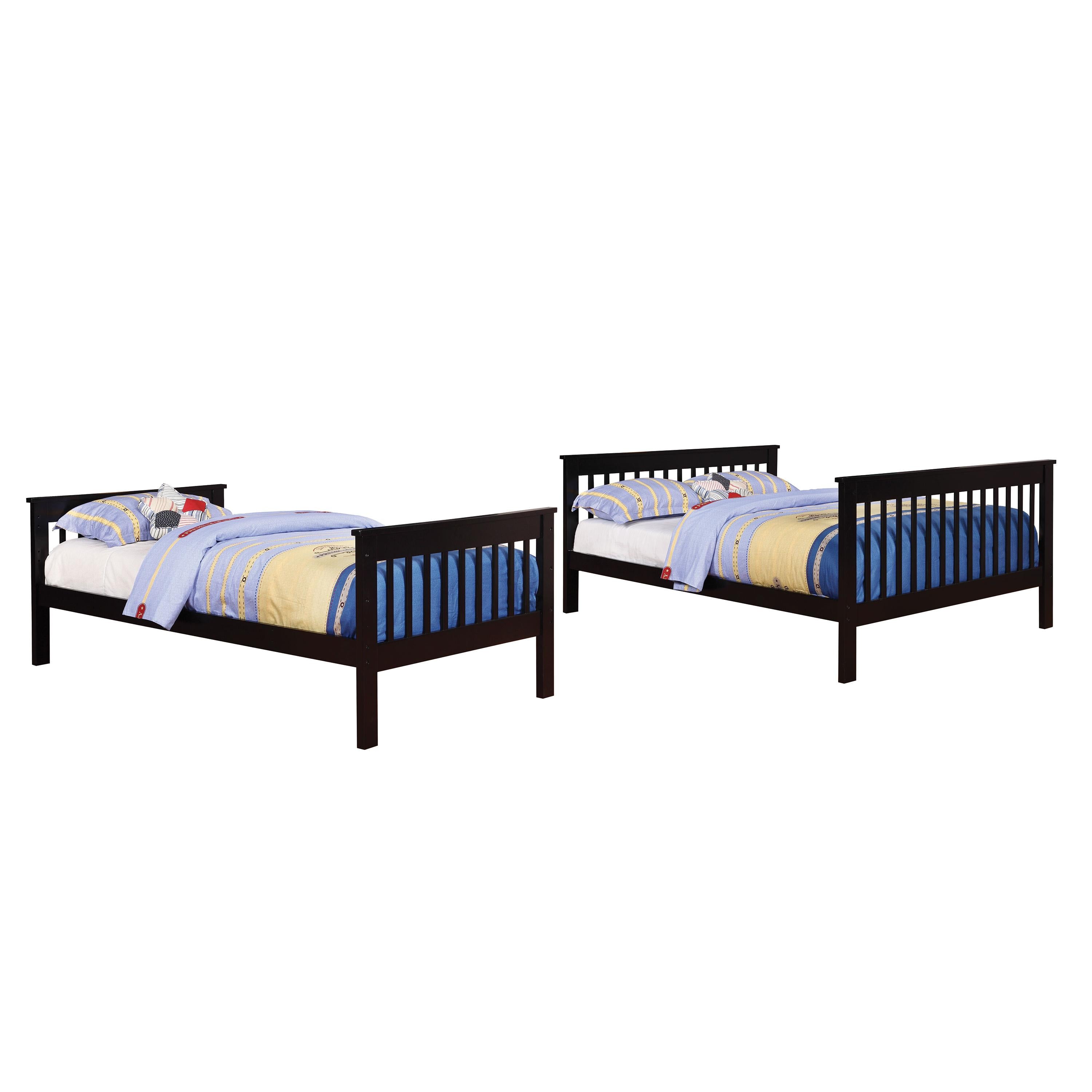  Coaster Furniture Chapman 460259 Wood Twin Over Full Bunk Bed - Black IMAGE 2