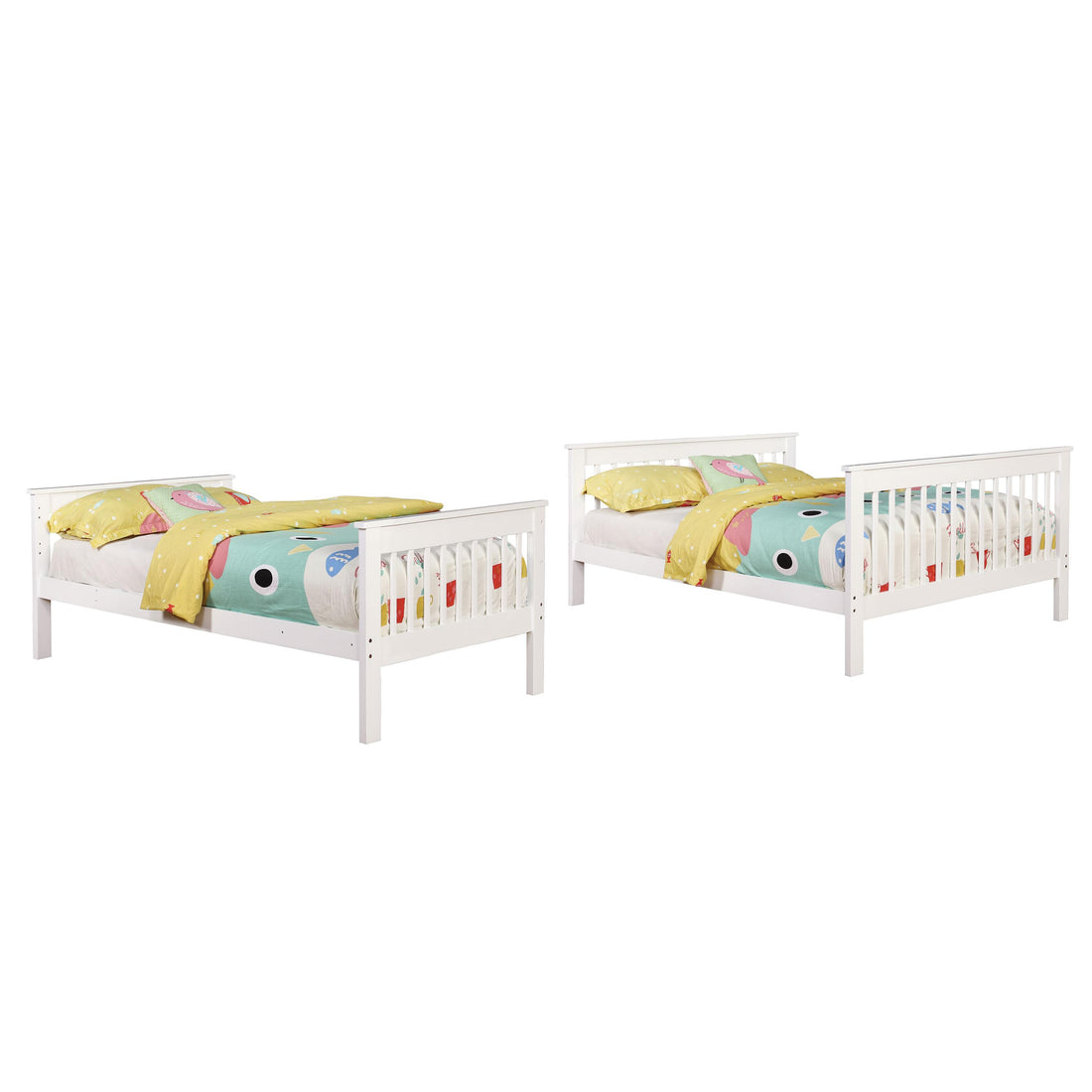  Coaster Furniture Chapman 460260 Wood Twin Over Full Bunk Bed - White IMAGE 1