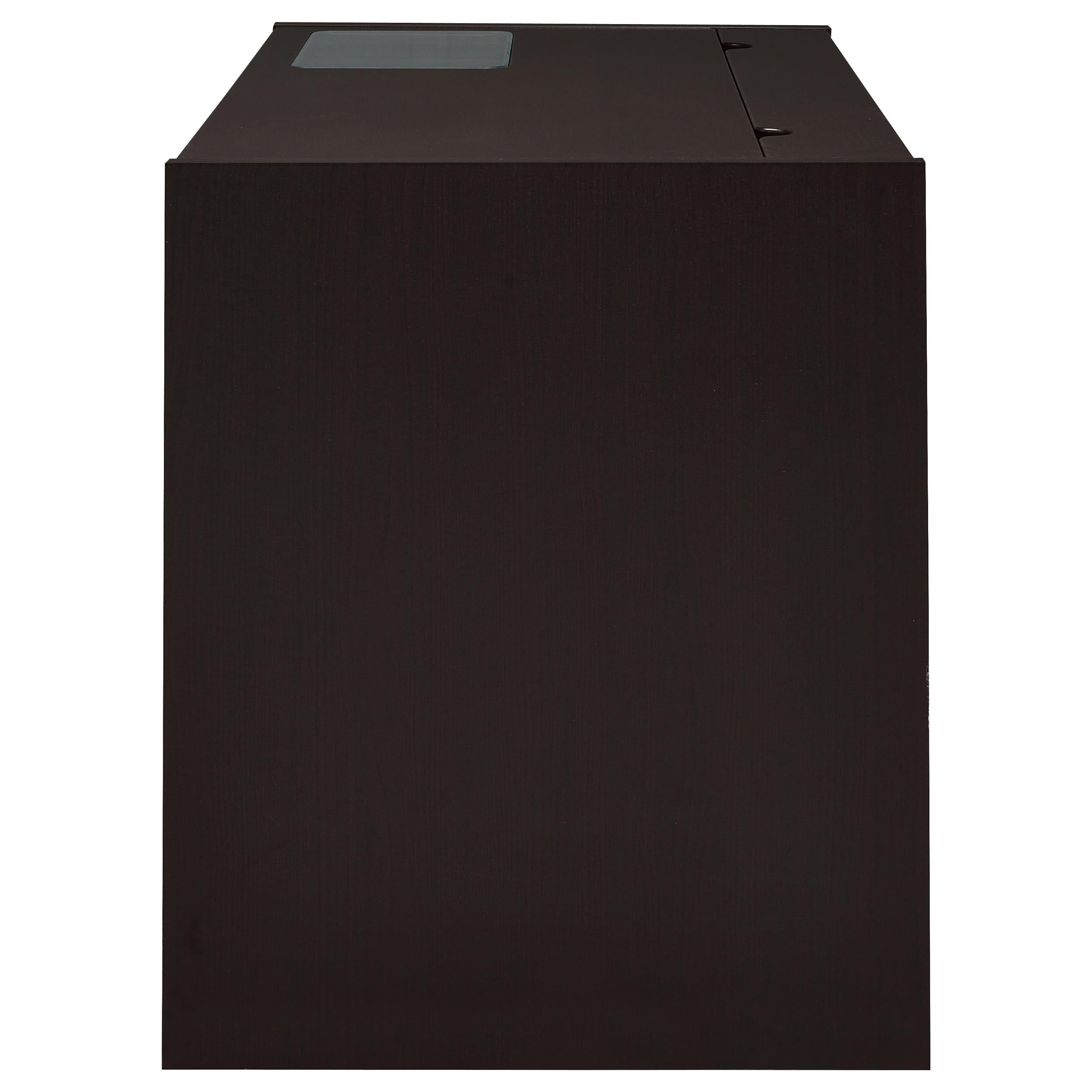  Coaster Furniture Halston 800702 47-inch 2-Drawer Office Desk with Cabinet - Cappuccino IMAGE 3