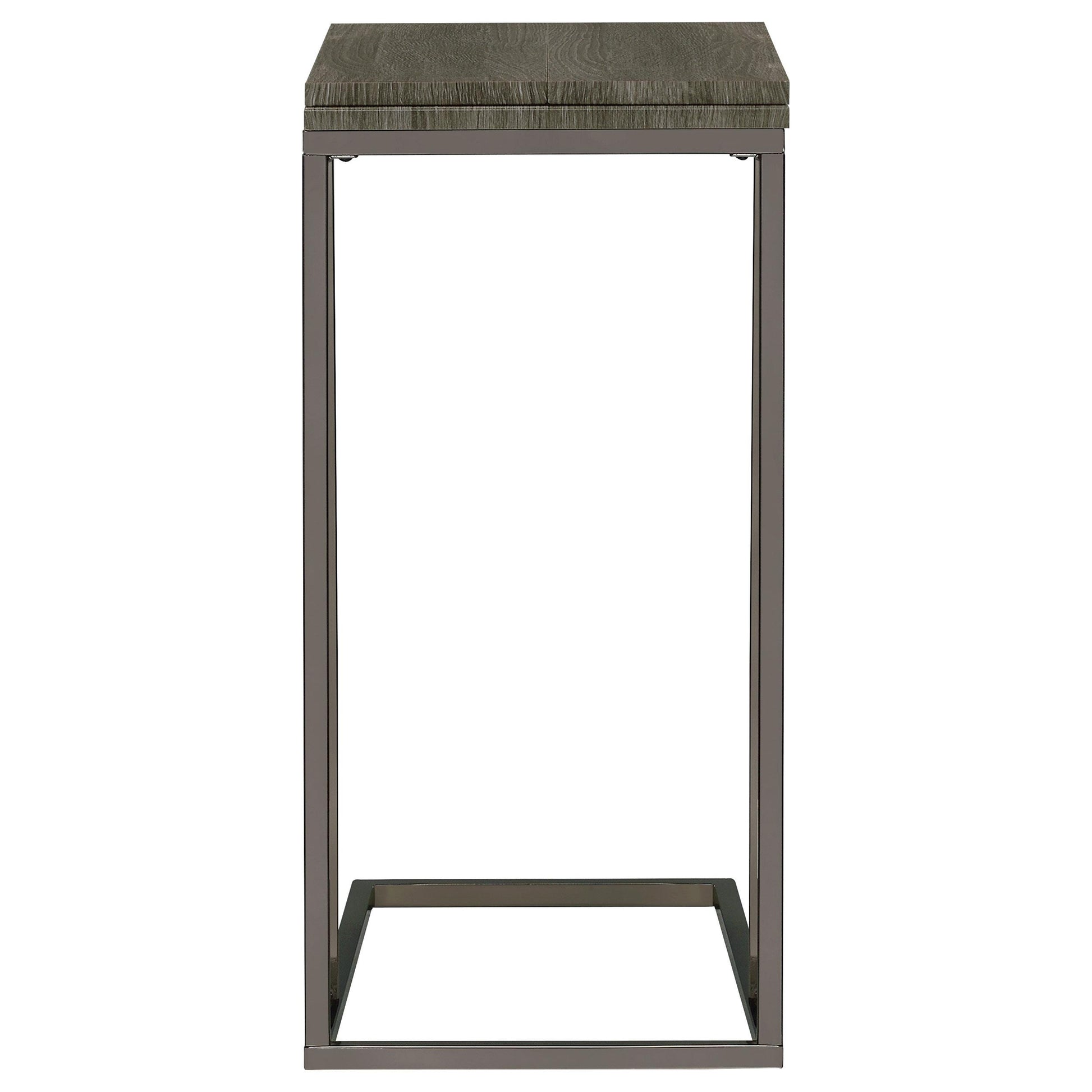  Coaster Furniture Pedro 902864 Expandable C-Shaped Sofa Side Table - Weathered Grey IMAGE 8