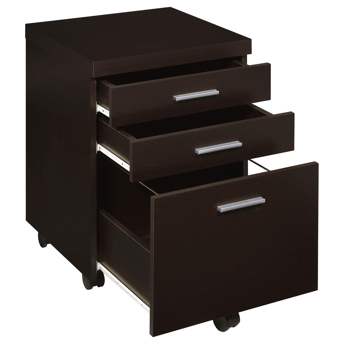  Coaster Furniture Skylar 800894 3-Drawer Home Office Mobile File Cabinet - Cappuccino IMAGE 1