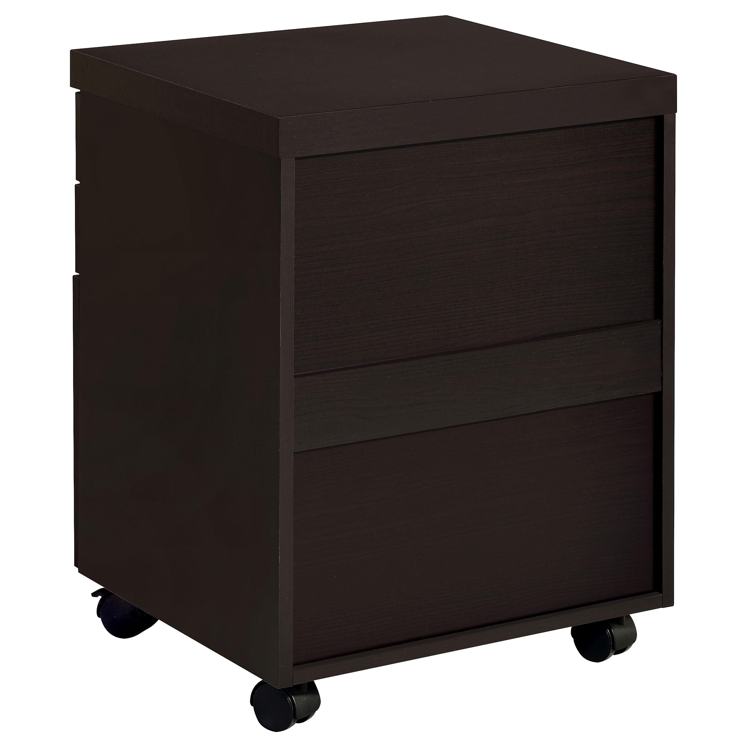  Coaster Furniture Skylar 800894 3-Drawer Home Office Mobile File Cabinet - Cappuccino IMAGE 6