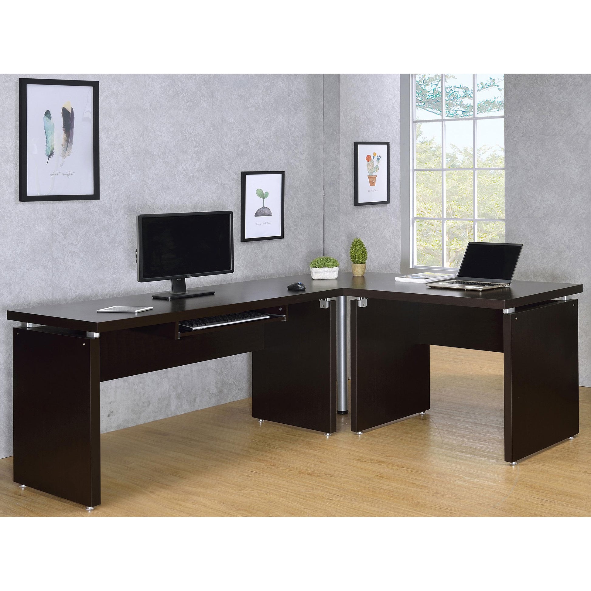  Coaster Furniture Skylar 800892 39-inch Engineered Wood Writing Desk - Cappuccino IMAGE 5