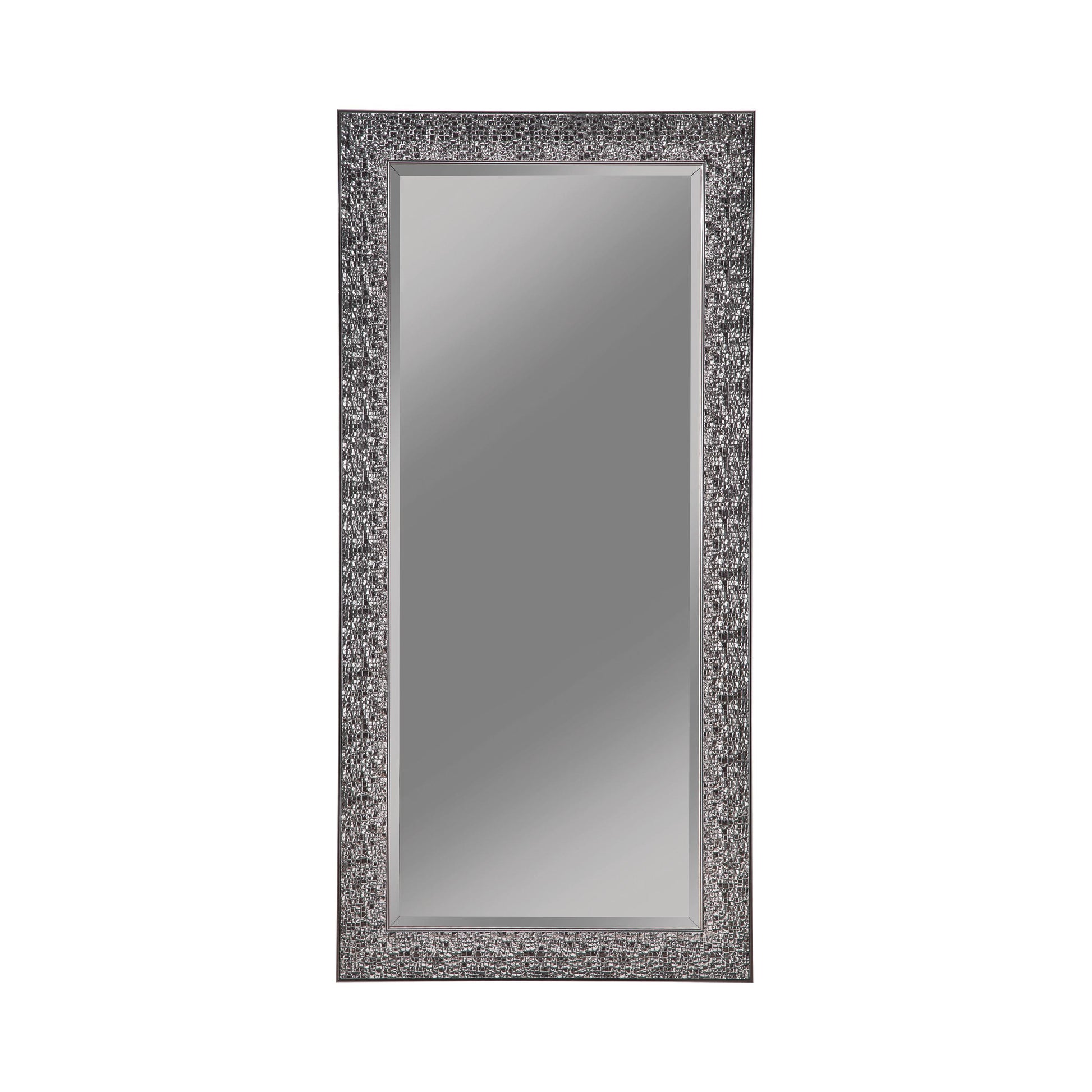  Coaster Furniture Rollins 901999 32 x 66 Inch Rectangular Floor Mirror - Black IMAGE 1