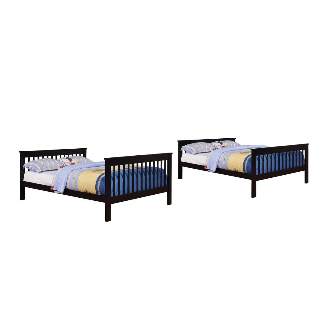  Coaster Furniture Chapman 460359 Wood Full Over Full Bunk Bed - Black IMAGE 1