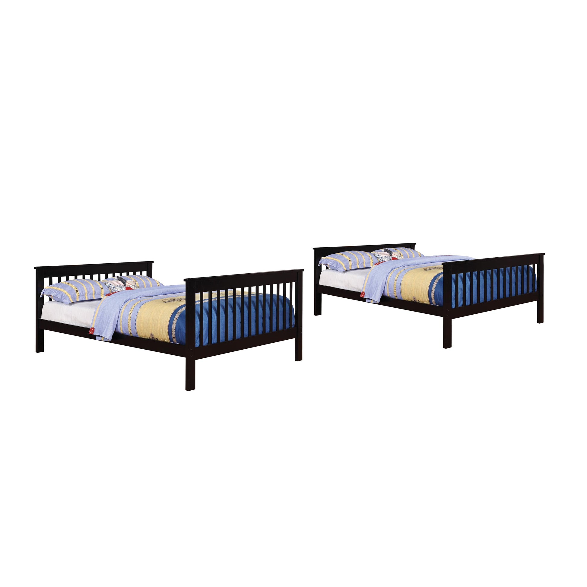  Coaster Furniture Chapman 460359 Wood Full Over Full Bunk Bed - Black IMAGE 2