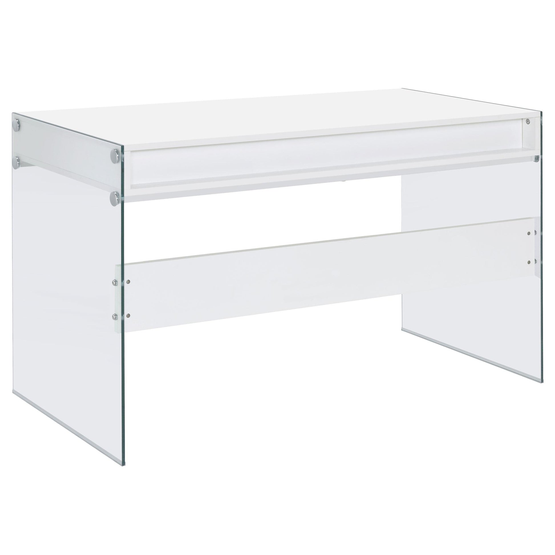  Coaster Furniture Dobrev 800829 48-inch 2-Drawer Writing Desk - White High Gloss IMAGE 6
