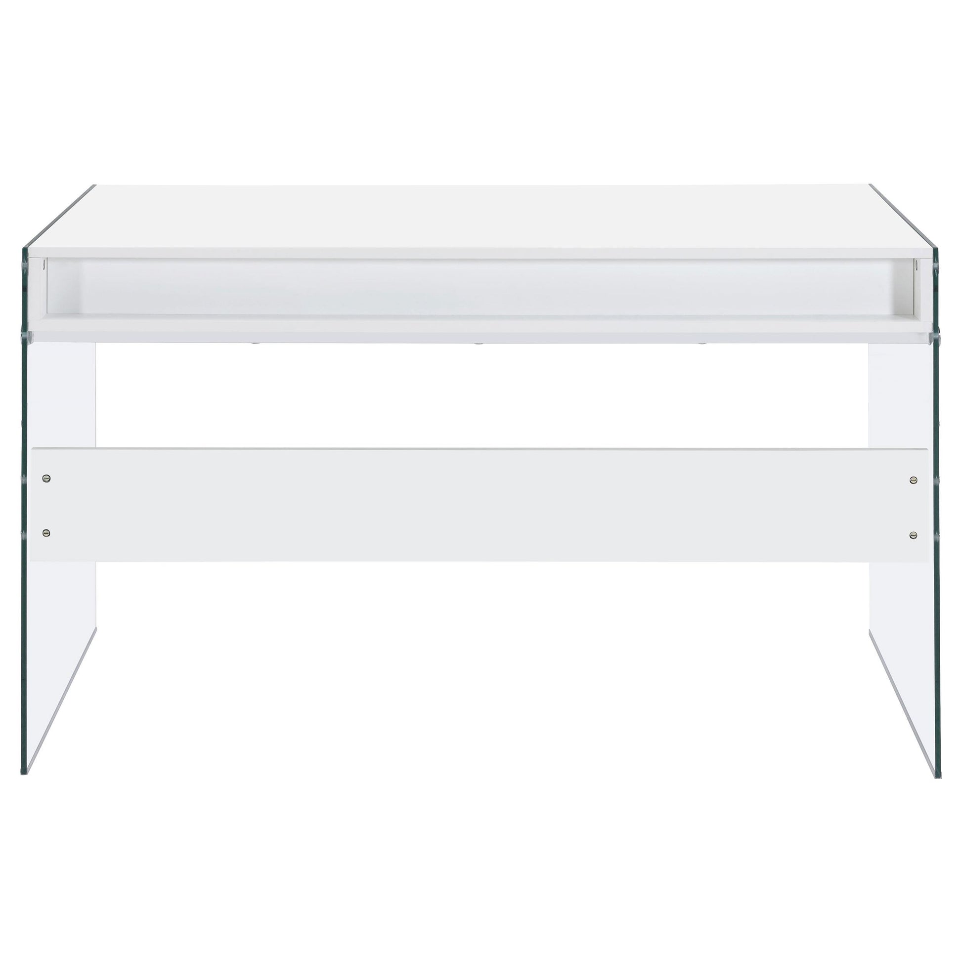  Coaster Furniture Dobrev 800829 48-inch 2-Drawer Writing Desk - White High Gloss IMAGE 7