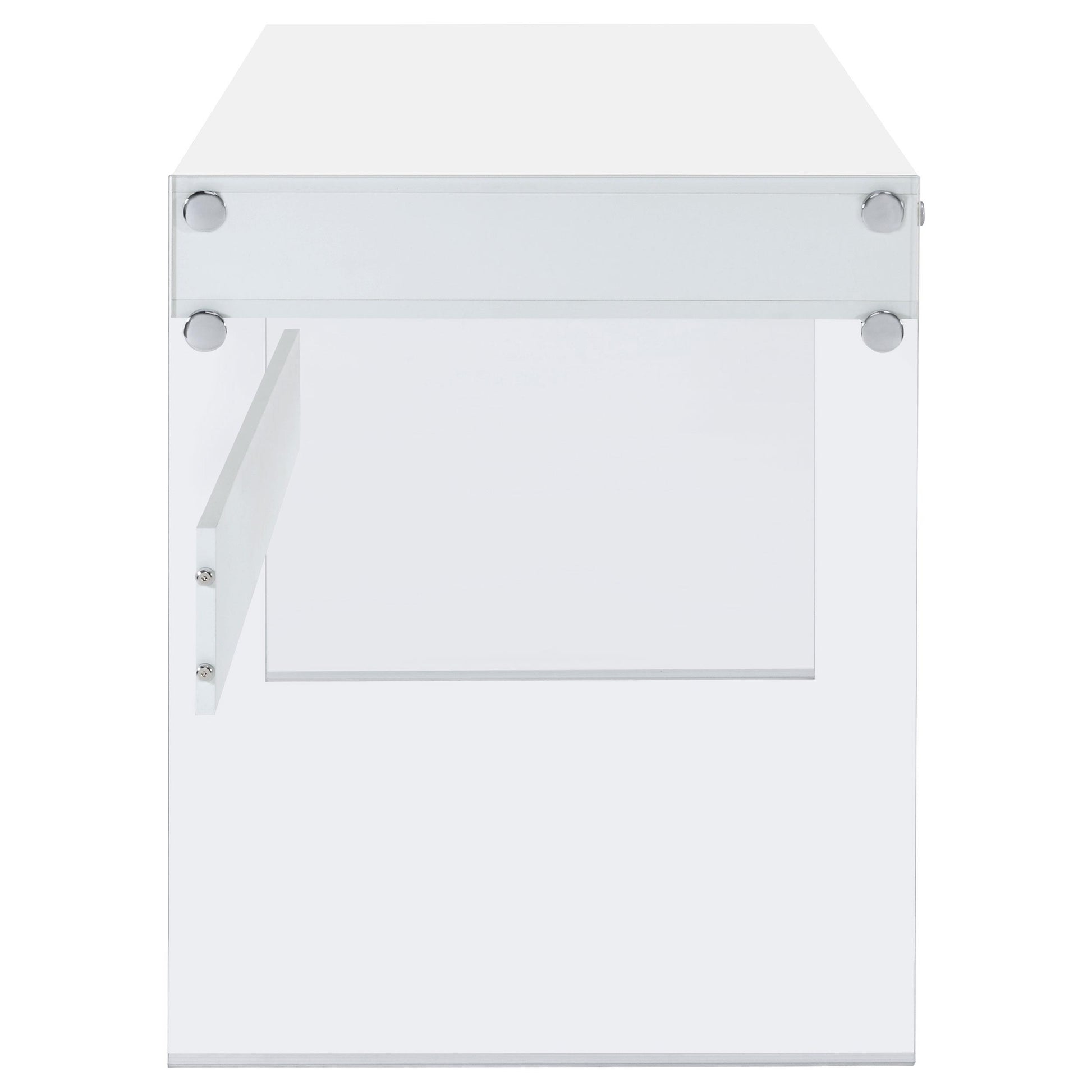  Coaster Furniture Dobrev 800829 48-inch 2-Drawer Writing Desk - White High Gloss IMAGE 9