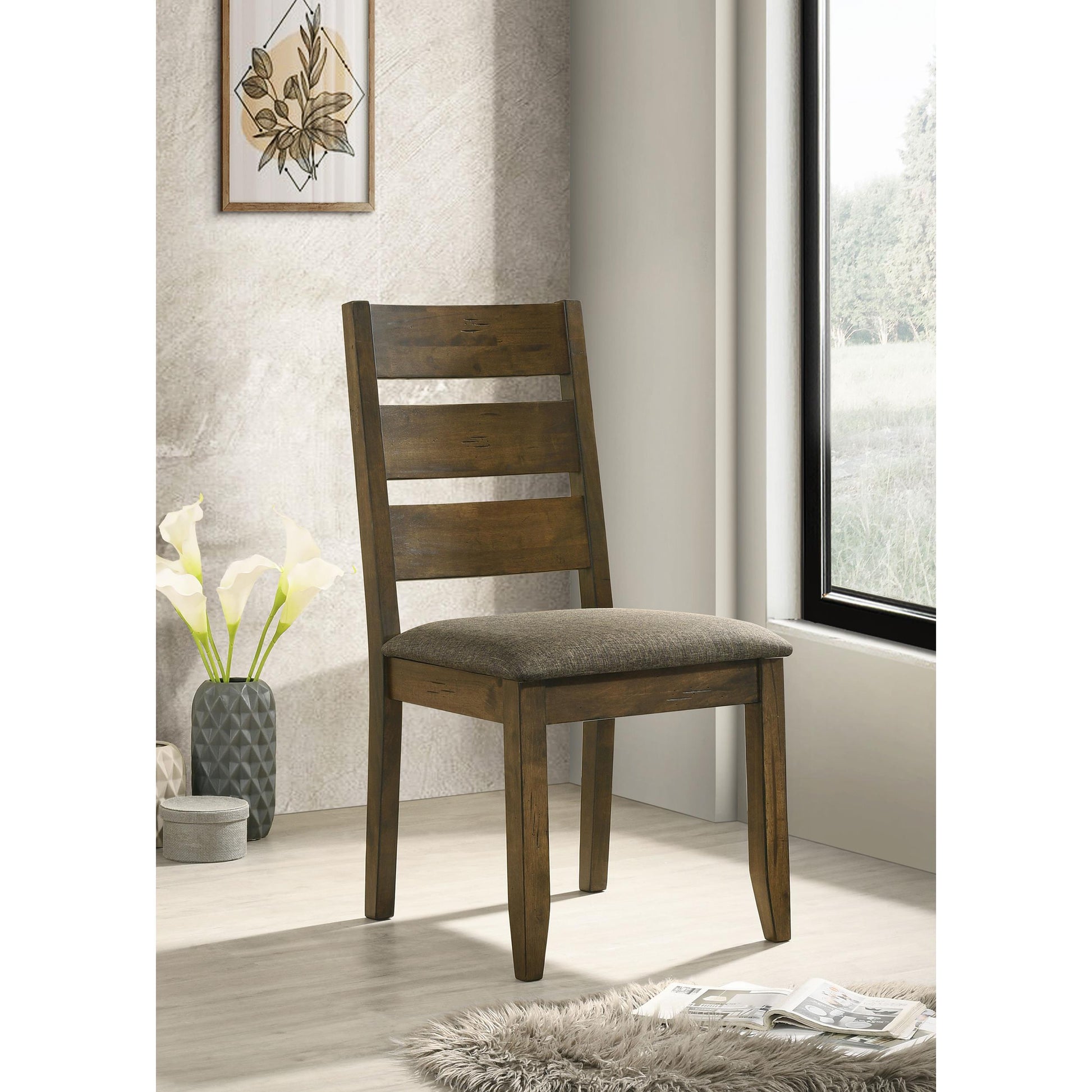  Coaster Furniture Alston 106382 Wood Dining Side Chair - Knotty Nutmeg (Set of 2) IMAGE 8