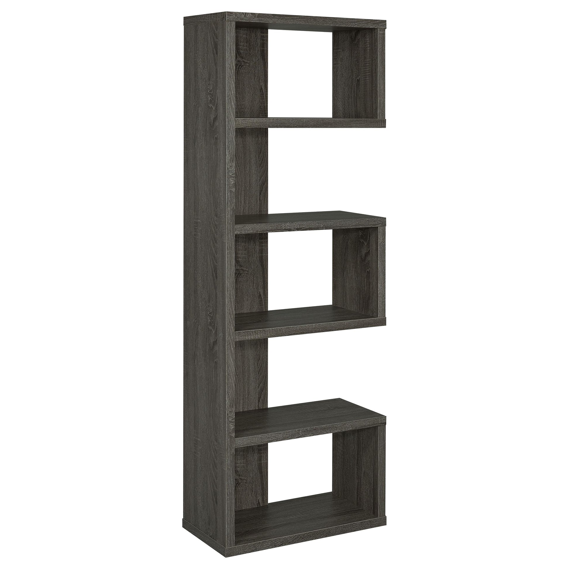  Coaster Furniture Joey 800552 71-inch 5-shelf Bookshelf - Weathered Grey IMAGE 1