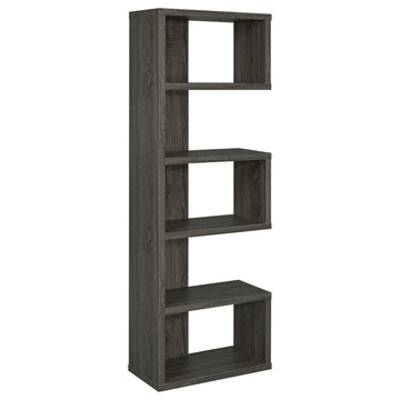 Coaster Furniture Joey 800552 71-inch 5-shelf Bookshelf - Weathered Grey IMAGE 1