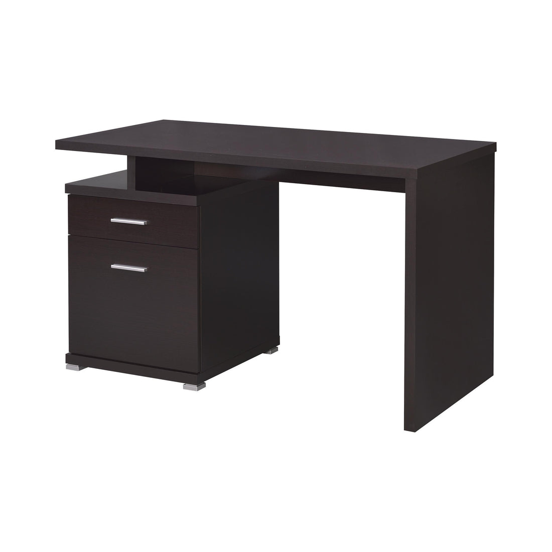  Coaster Furniture Irving 800109 47-inch 2-Drawer Office Computer Desk - Cappuccino IMAGE 1