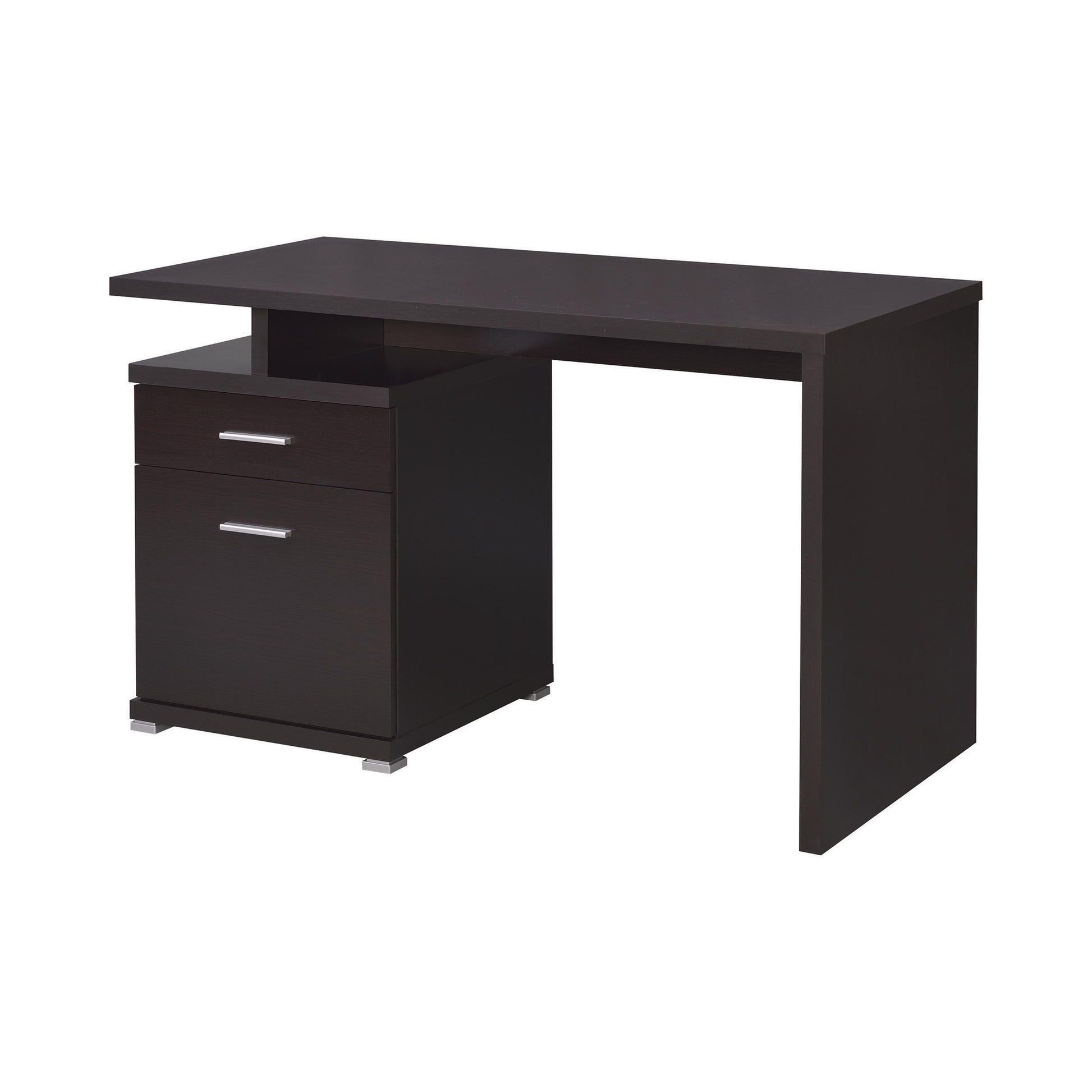  Coaster Furniture Irving 800109 47-inch 2-Drawer Office Computer Desk - Cappuccino IMAGE 1