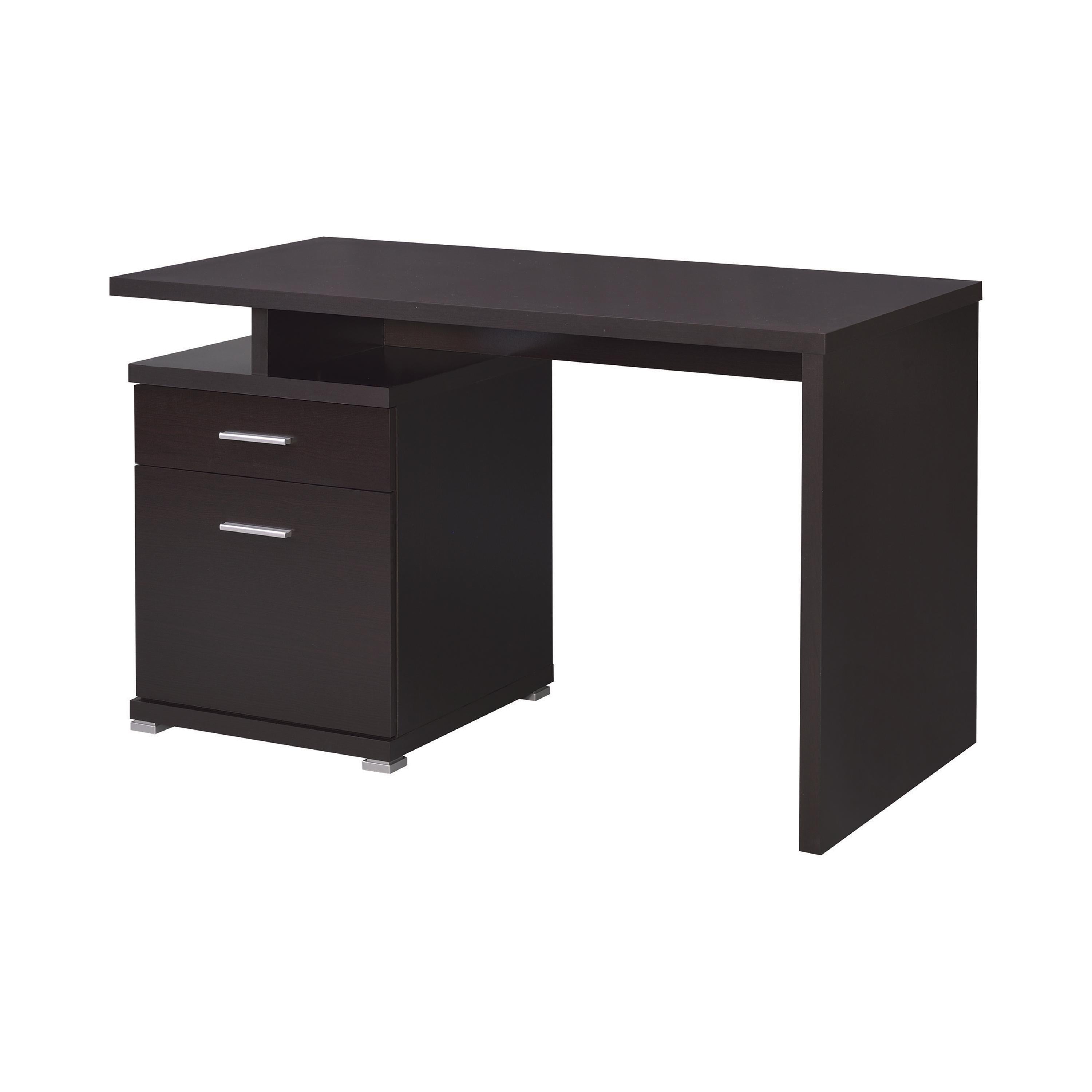  Coaster Furniture Irving 800109 47-inch 2-Drawer Office Computer Desk - Cappuccino IMAGE 1