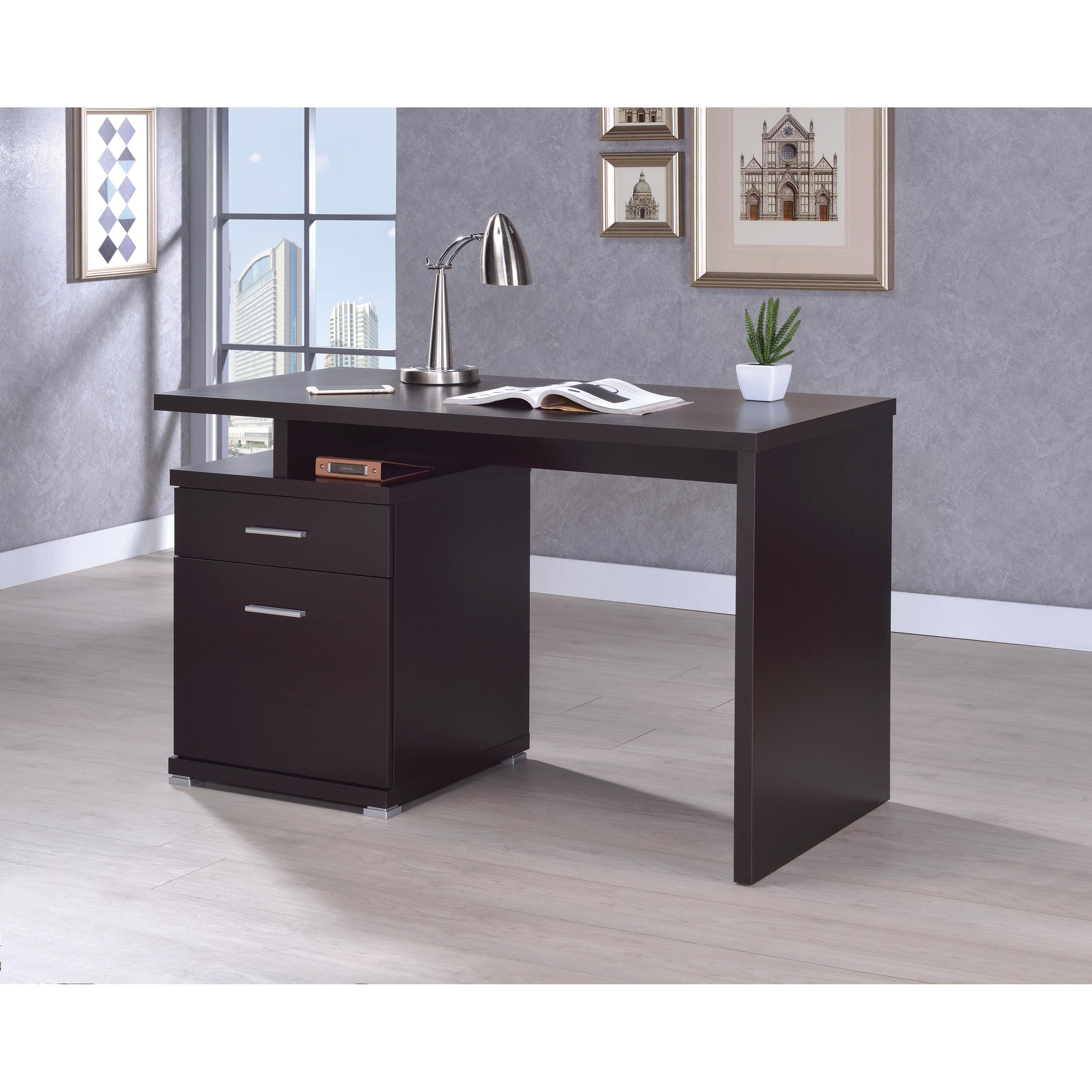  Coaster Furniture Irving 800109 47-inch 2-Drawer Office Computer Desk - Cappuccino IMAGE 8